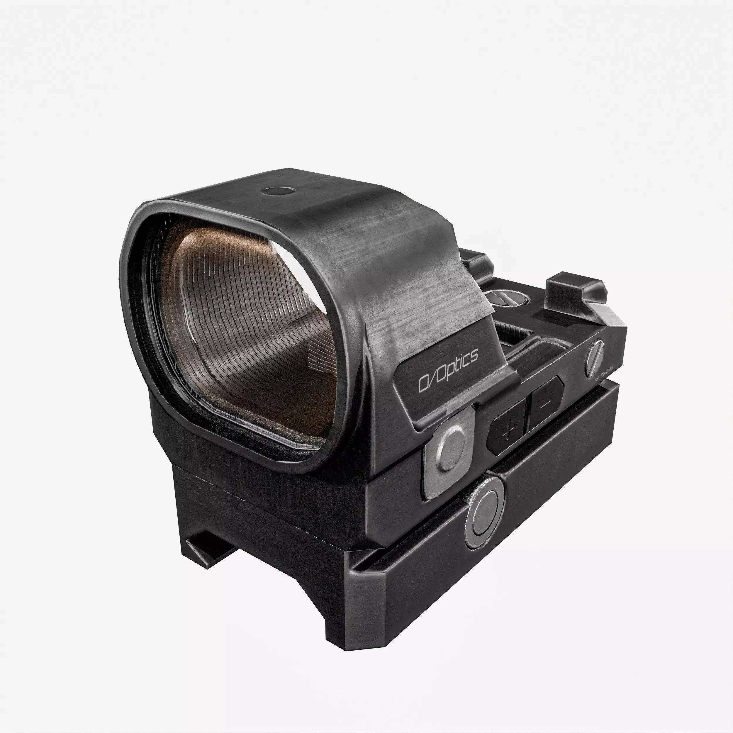 Red Dot Sight Low-poly 3D model_17