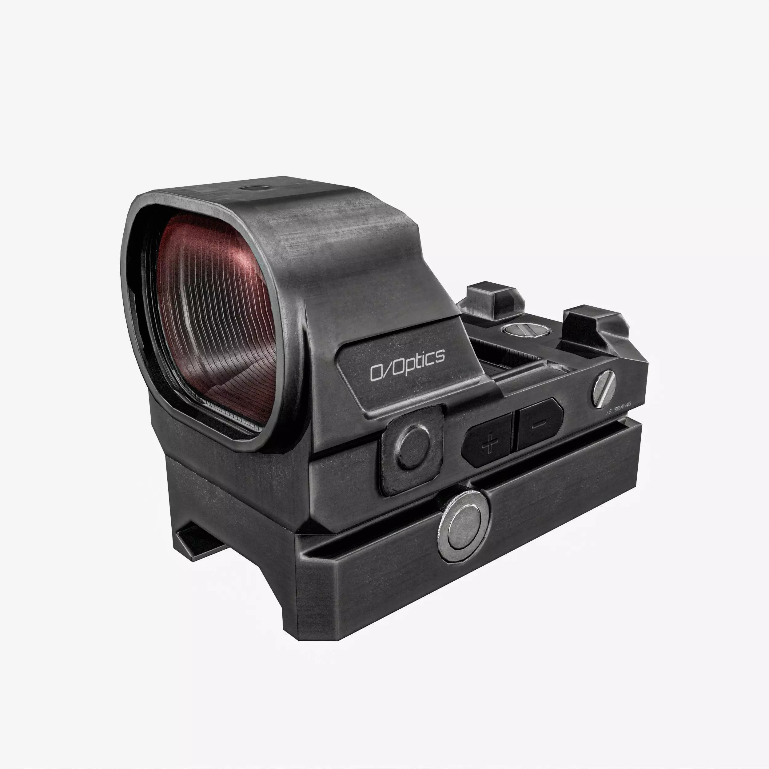 Red Dot Sight Low-poly 3D model_1
