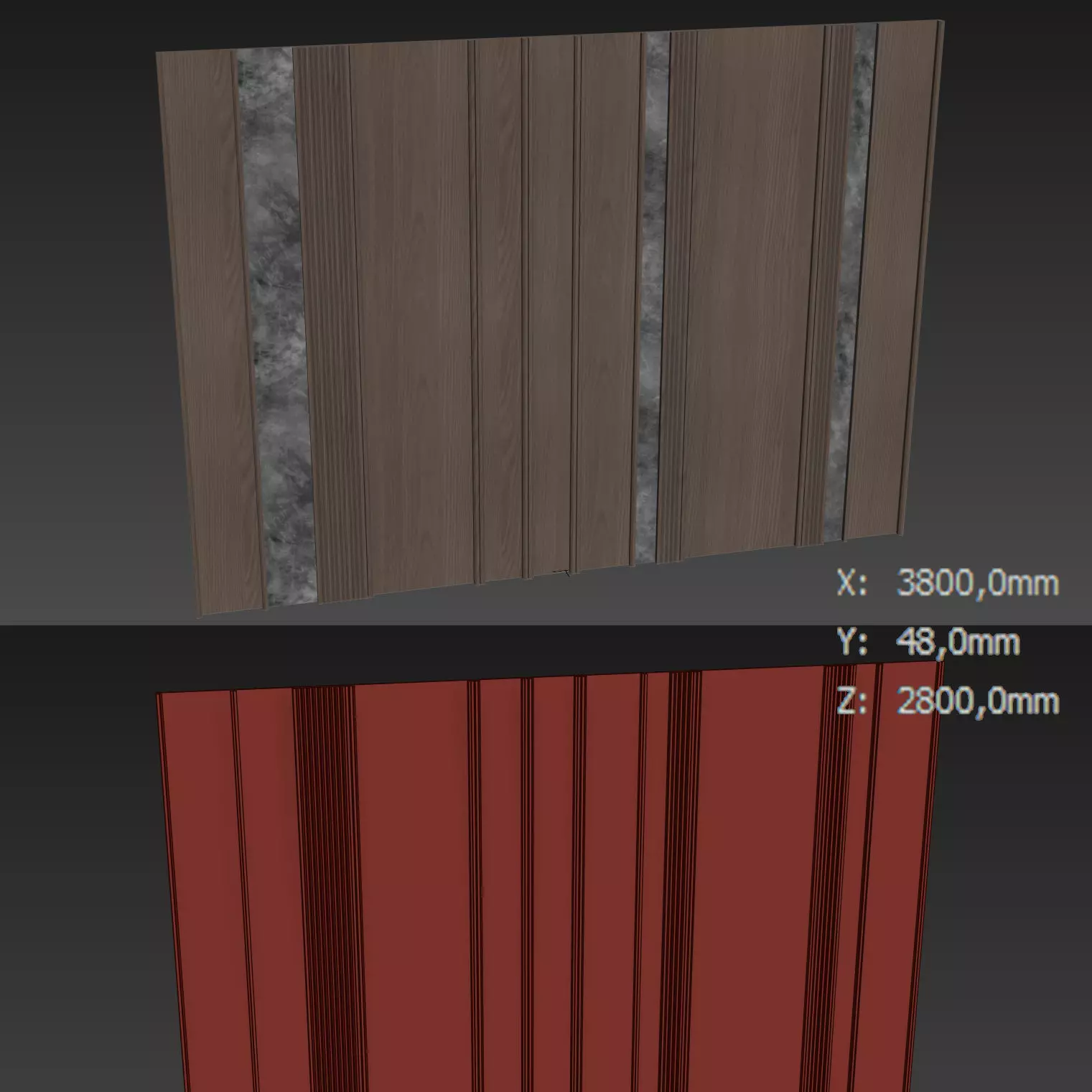  Decorative V69 Wall Panels 3D model_3