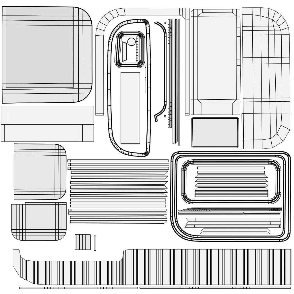 NeoKiosk - Cyberpunk Kiosk - Robot Character Low-poly 3D model_16
