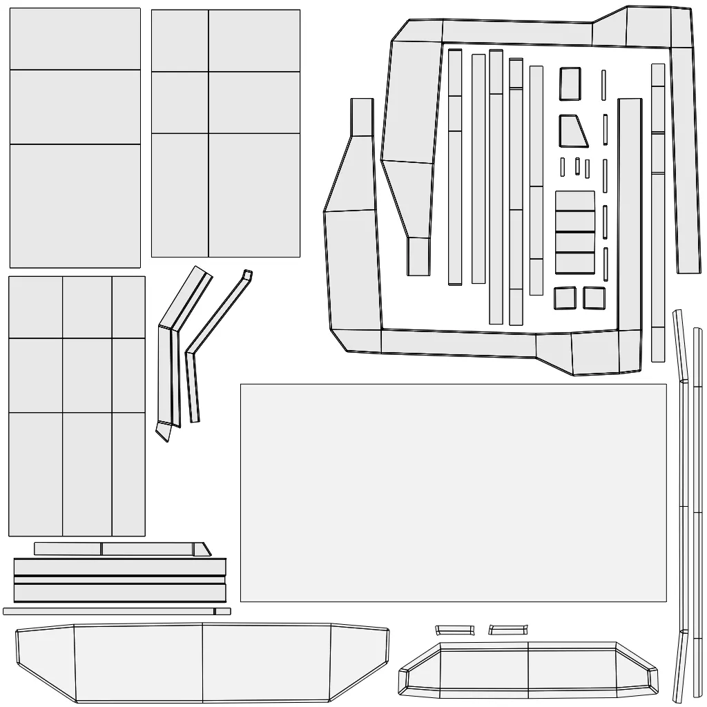NeoKiosk - Cyberpunk Kiosk - Robot Character Low-poly 3D model_14