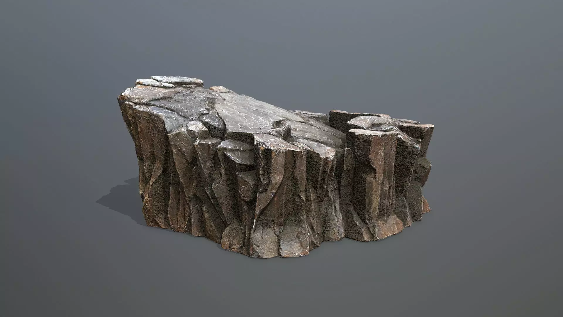 desert rocks Low-poly 3D model_1