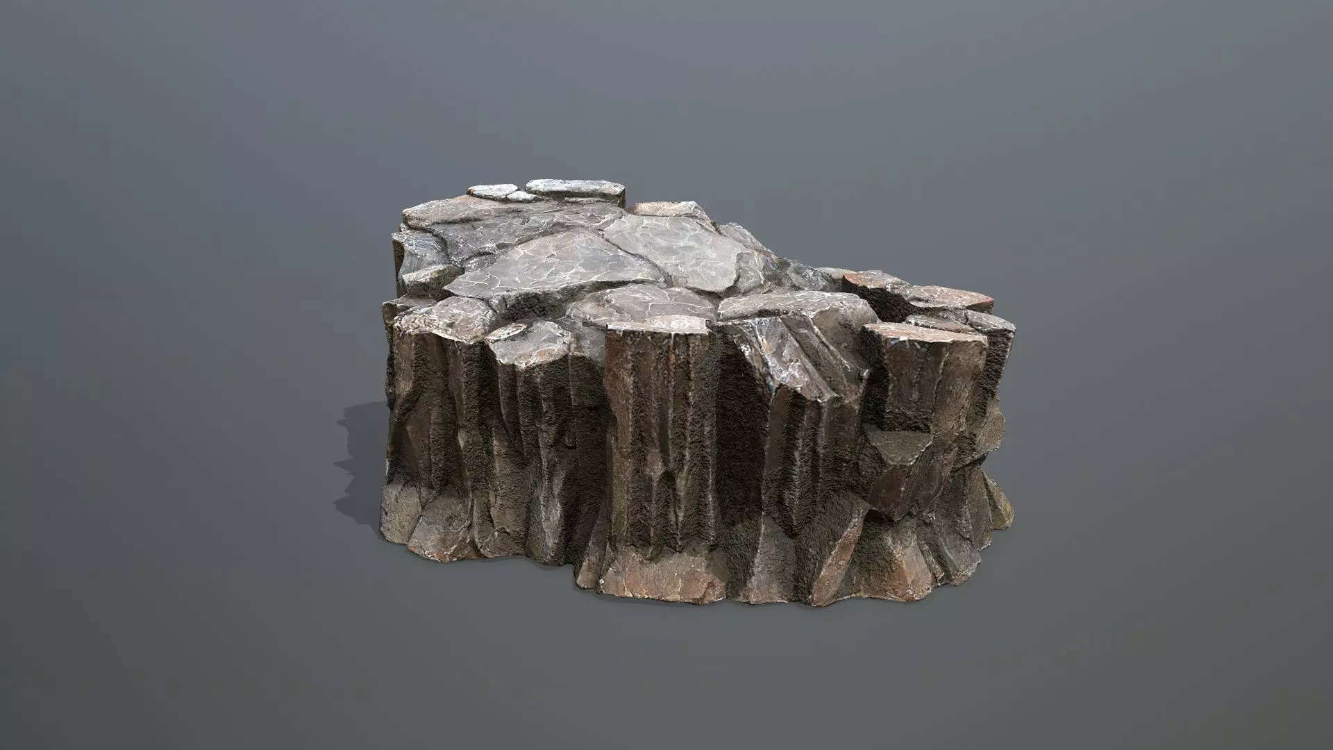 desert rocks Low-poly 3D model_2