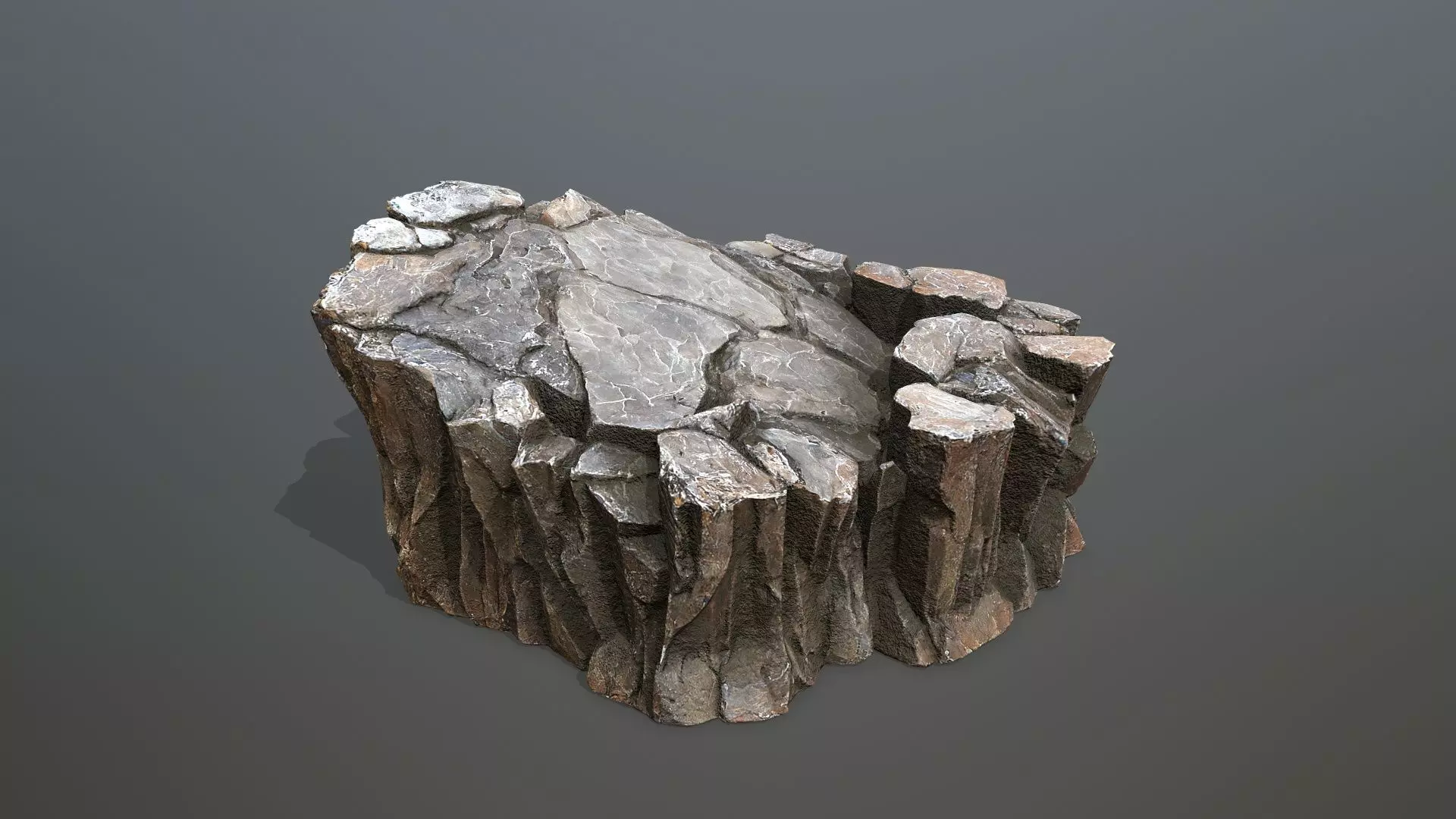 desert rocks Low-poly 3D model_9