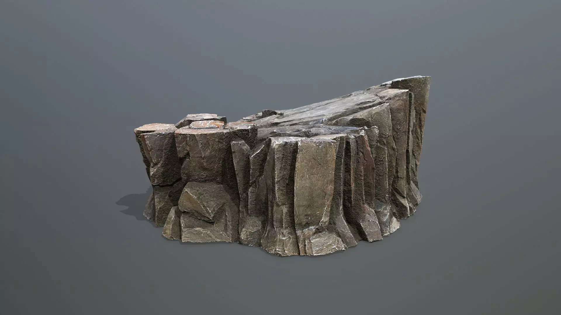 desert rocks Low-poly 3D model_4