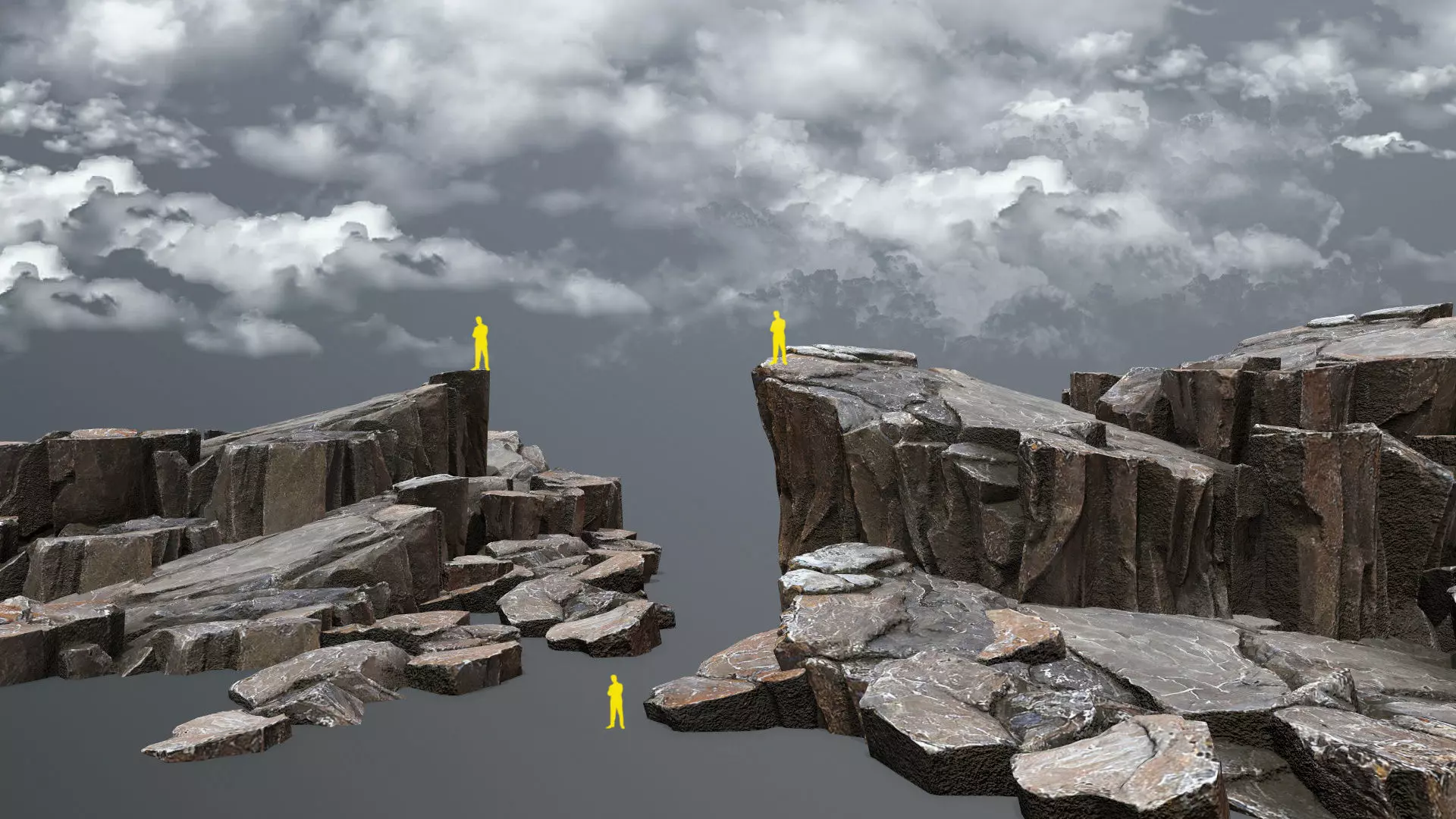 desert rocks Low-poly 3D model_0