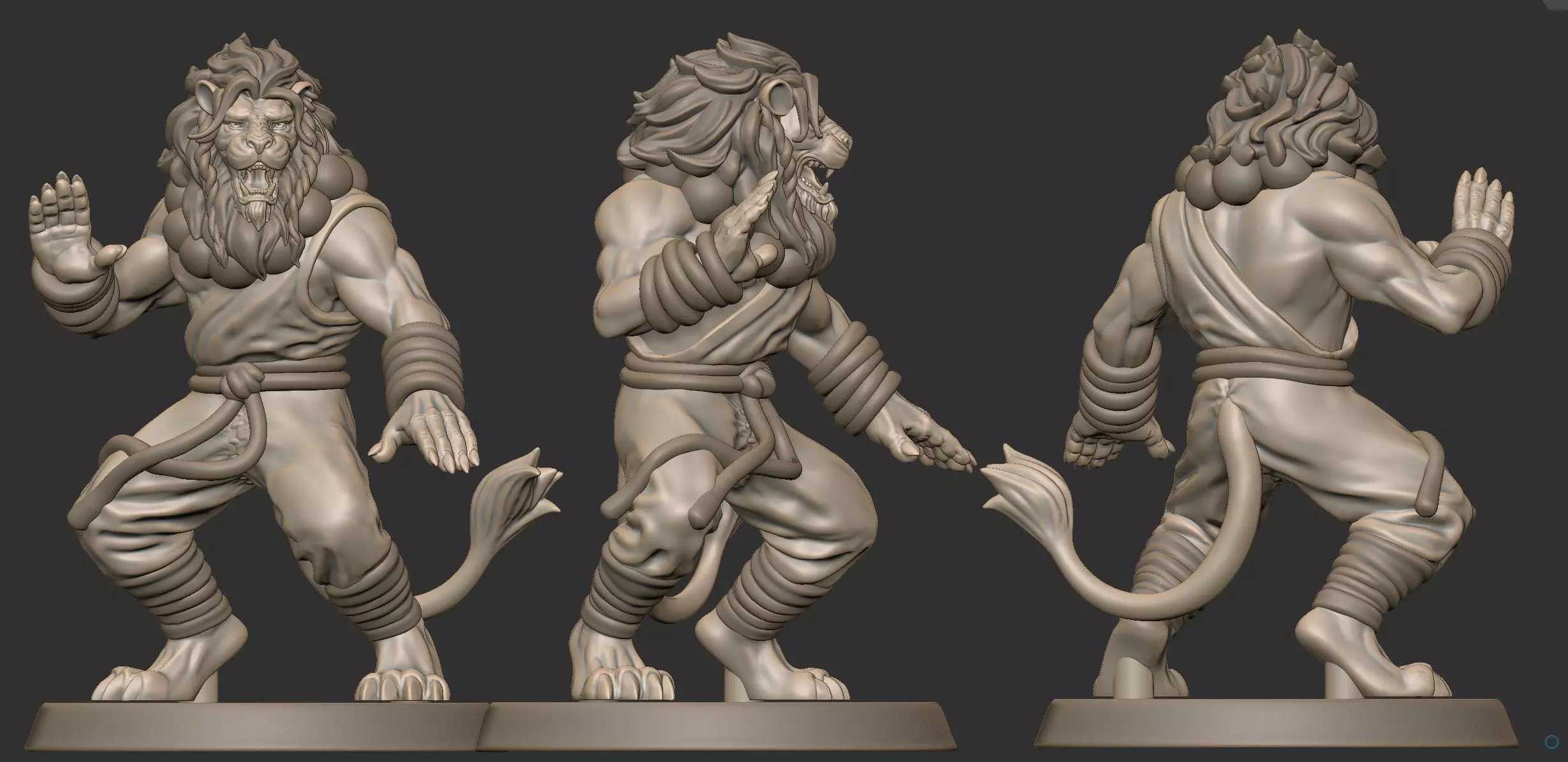 Lion-monk Kenshi 3D print model_5