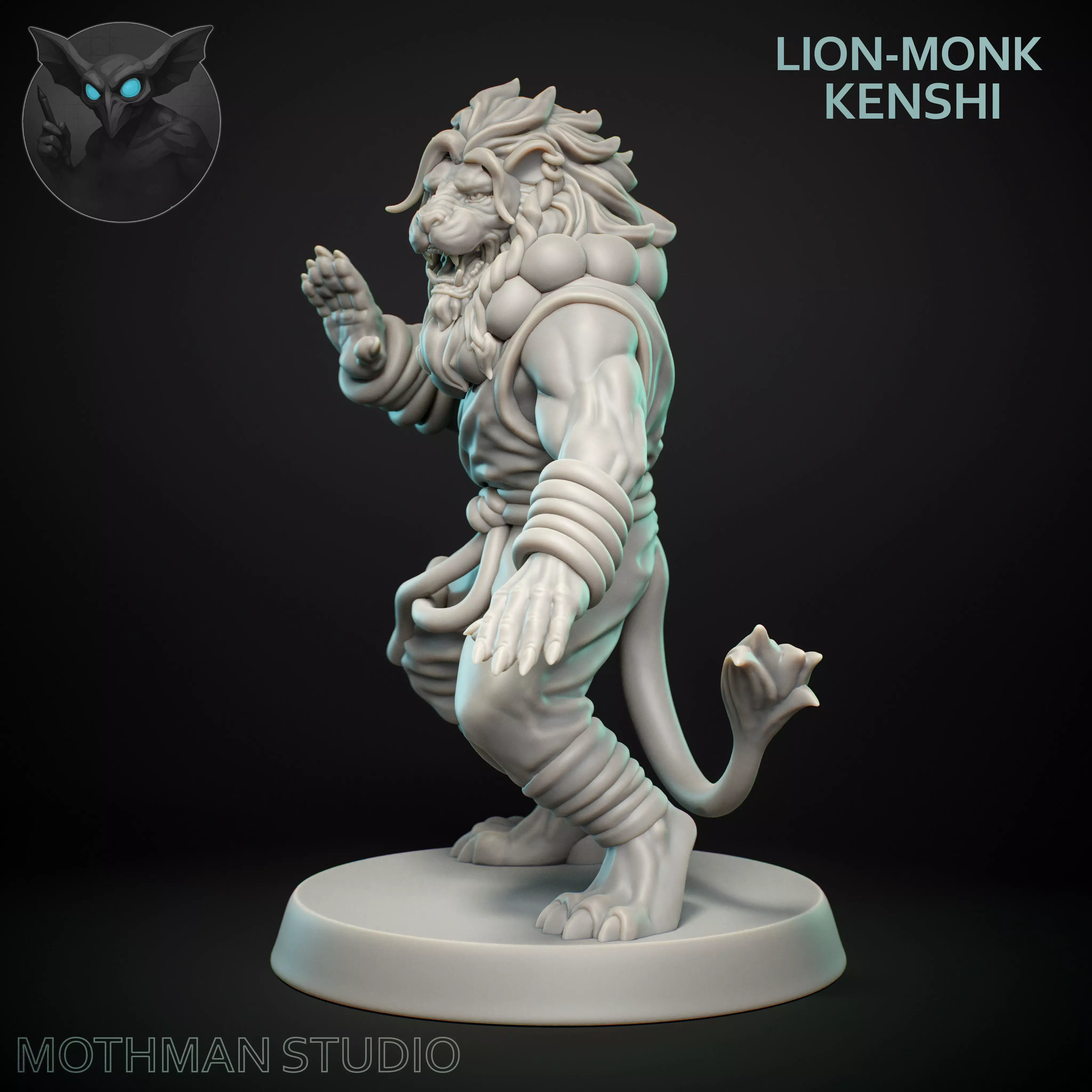 Lion-monk Kenshi 3D print model_3
