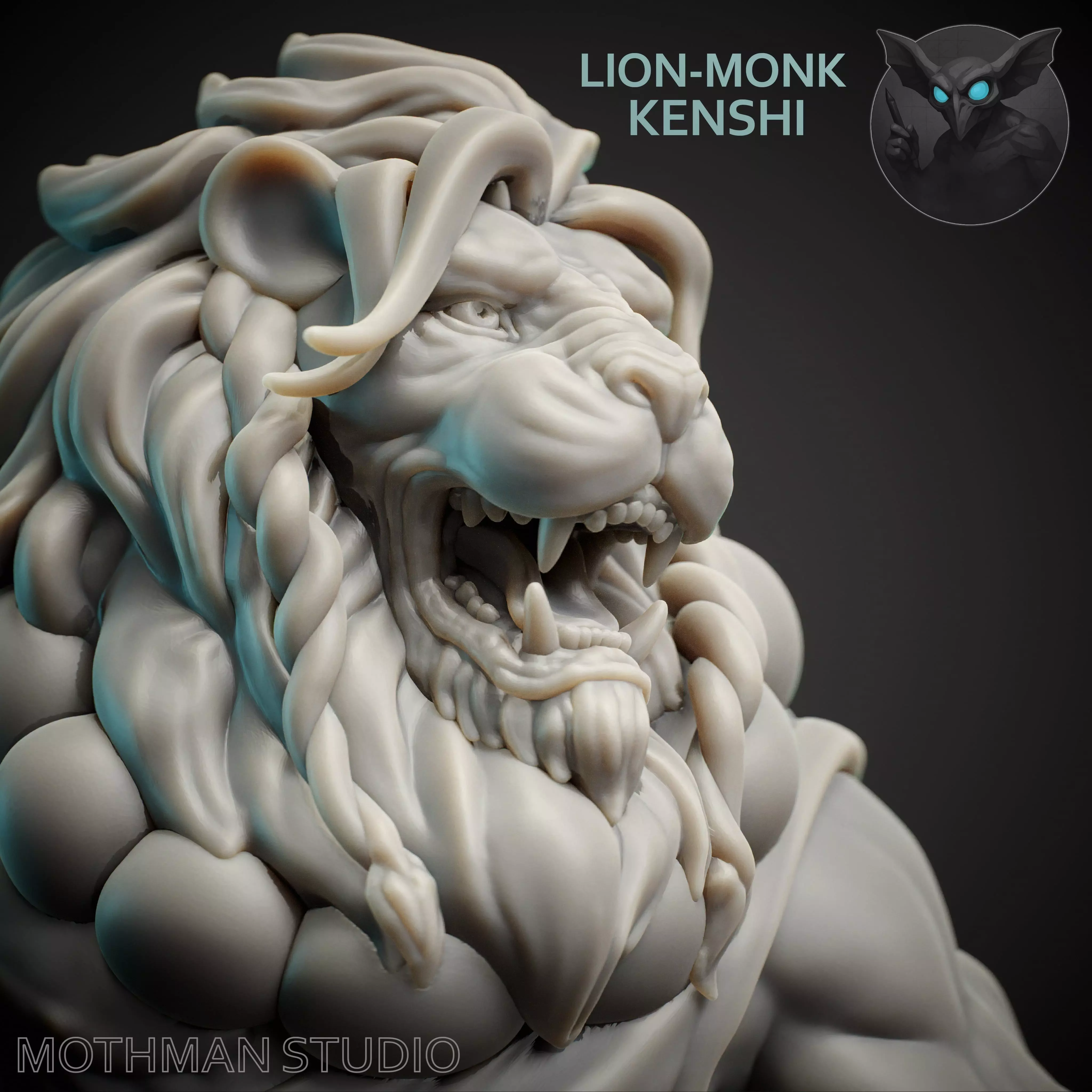 Lion-monk Kenshi 3D print model_4