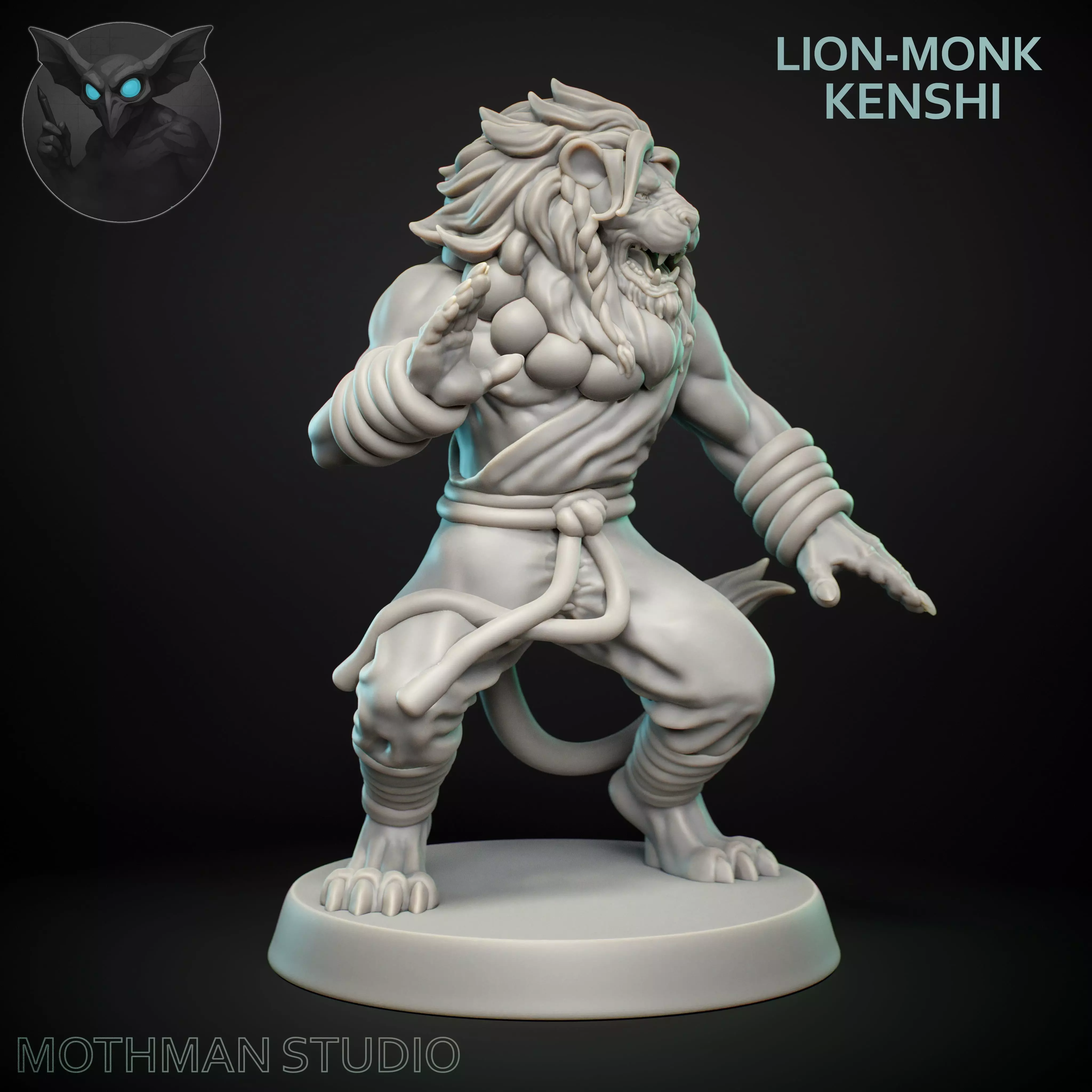 Lion-monk Kenshi 3D print model_1