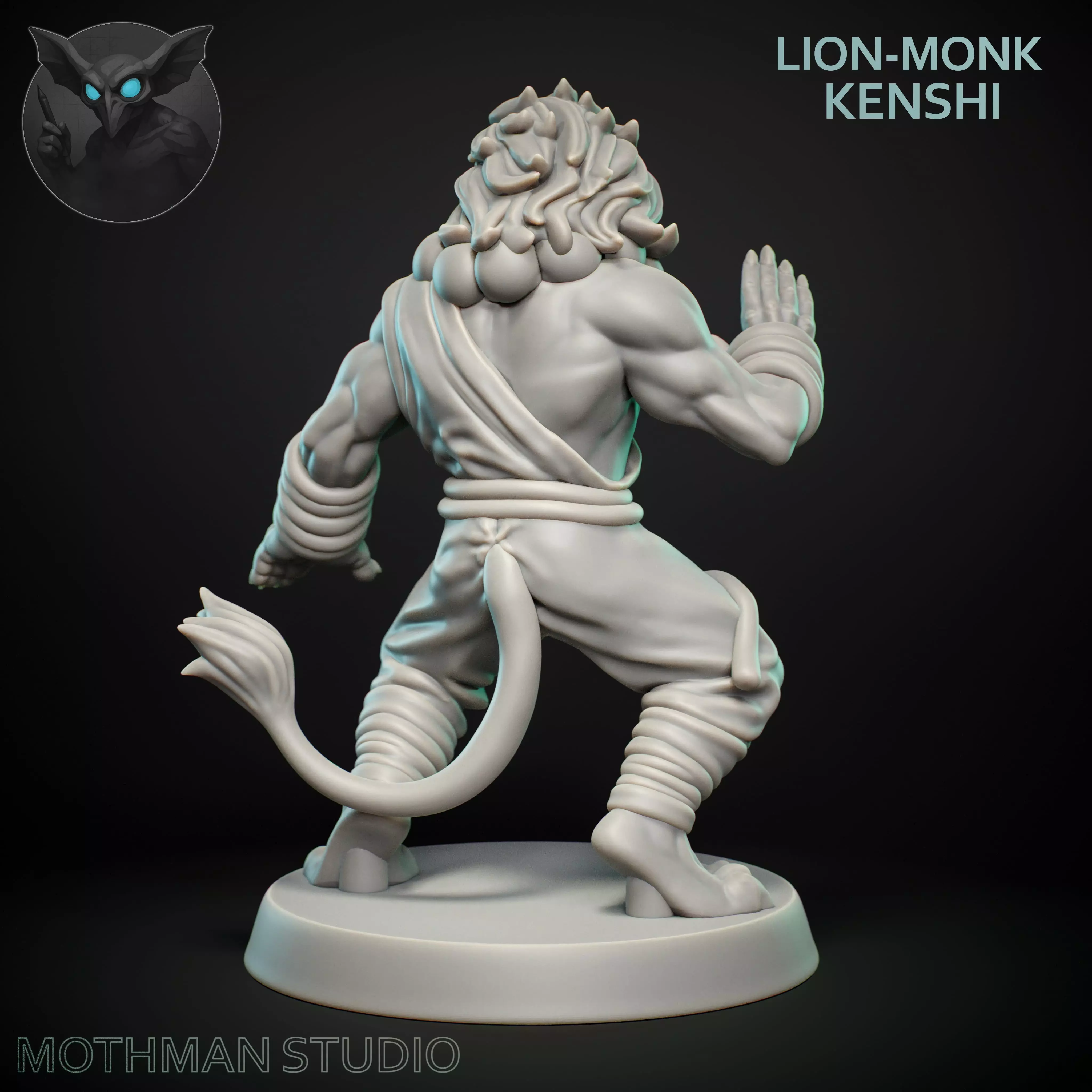Lion-monk Kenshi 3D print model_2