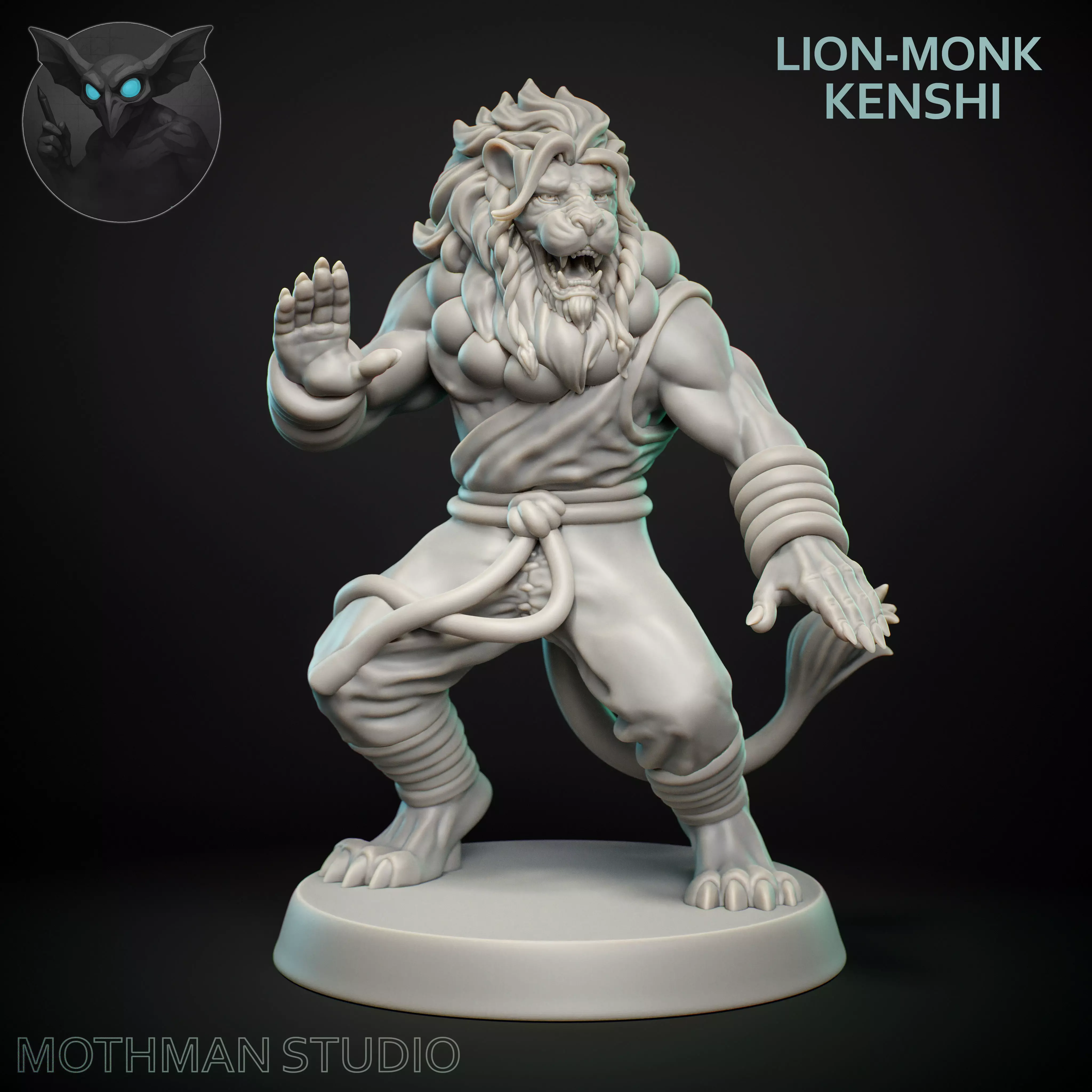 Lion-monk Kenshi 3D print model_0