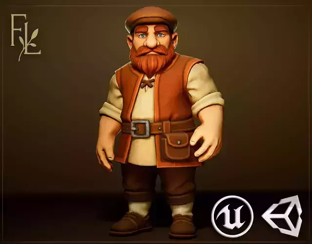 Peasant Tob - Game ready character