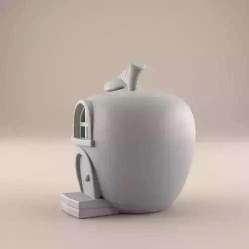 Cozy Apple House STL Fairy Tale 3D Print Model