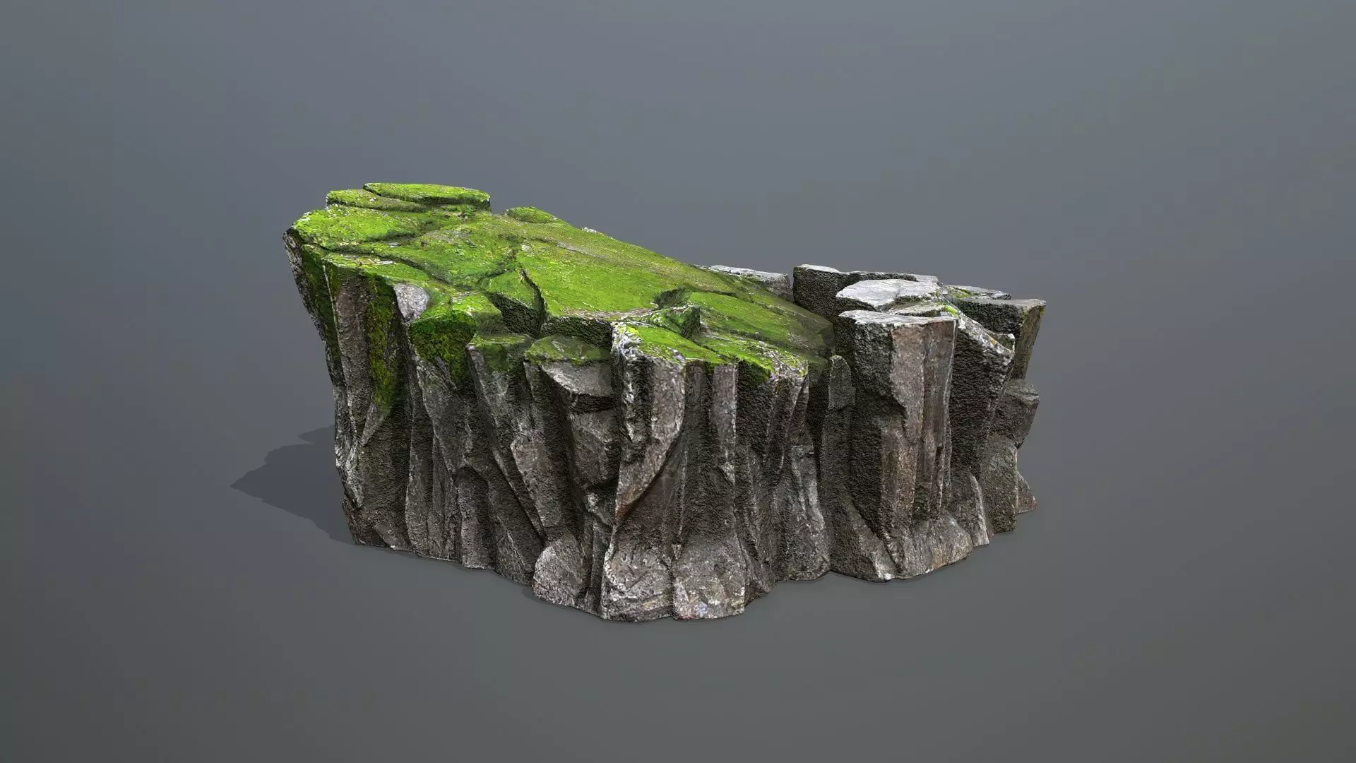 mossy rocks Low-poly 3D model_1