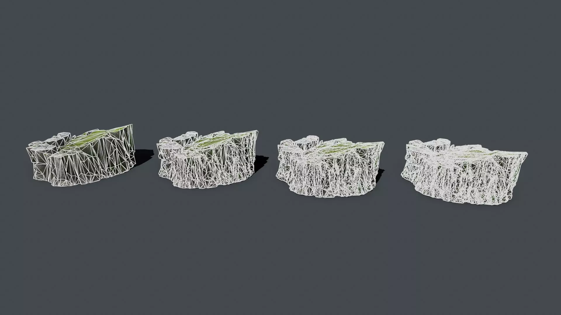 mossy rocks Low-poly 3D model_13