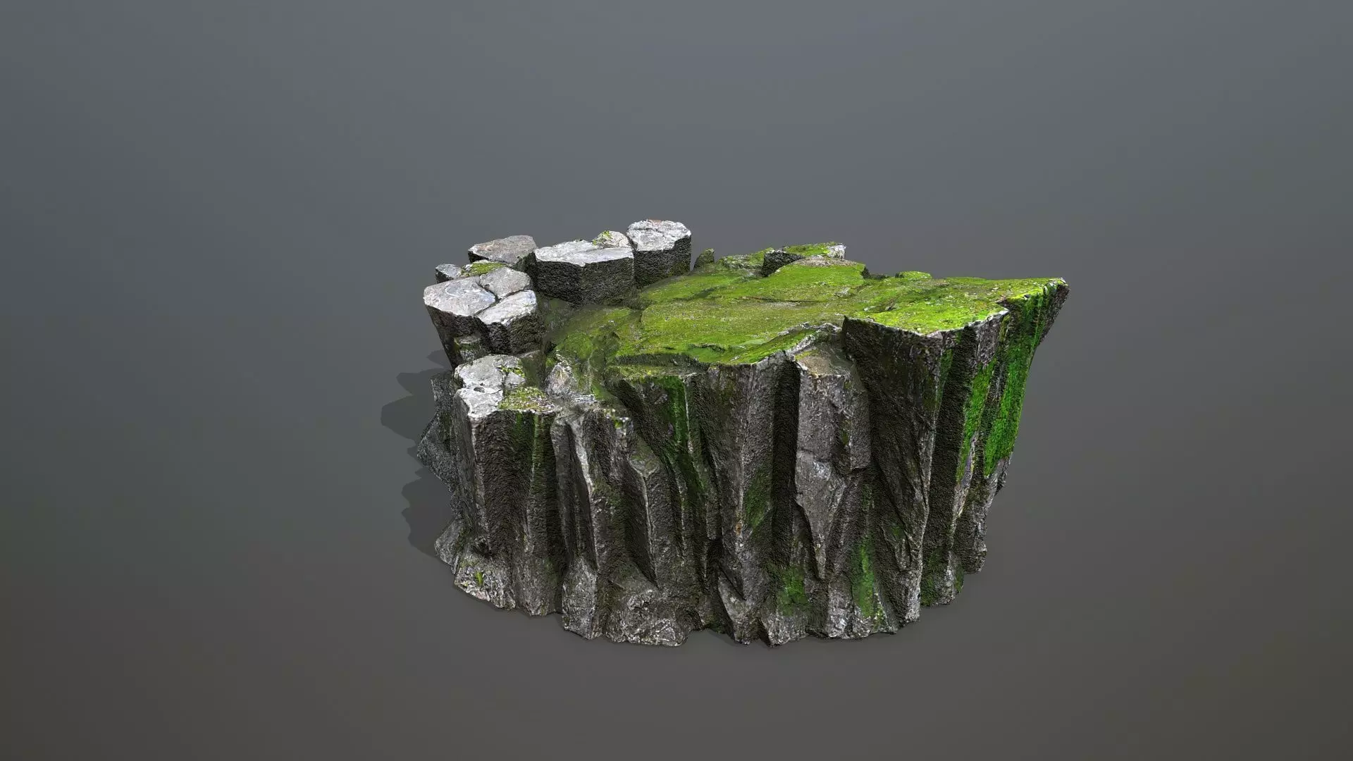mossy rocks Low-poly 3D model_10