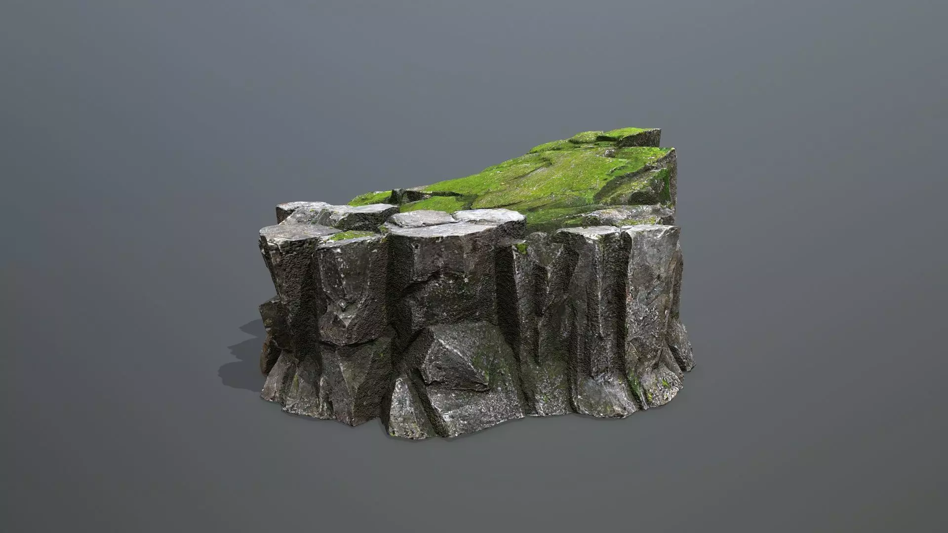 mossy rocks Low-poly 3D model_3