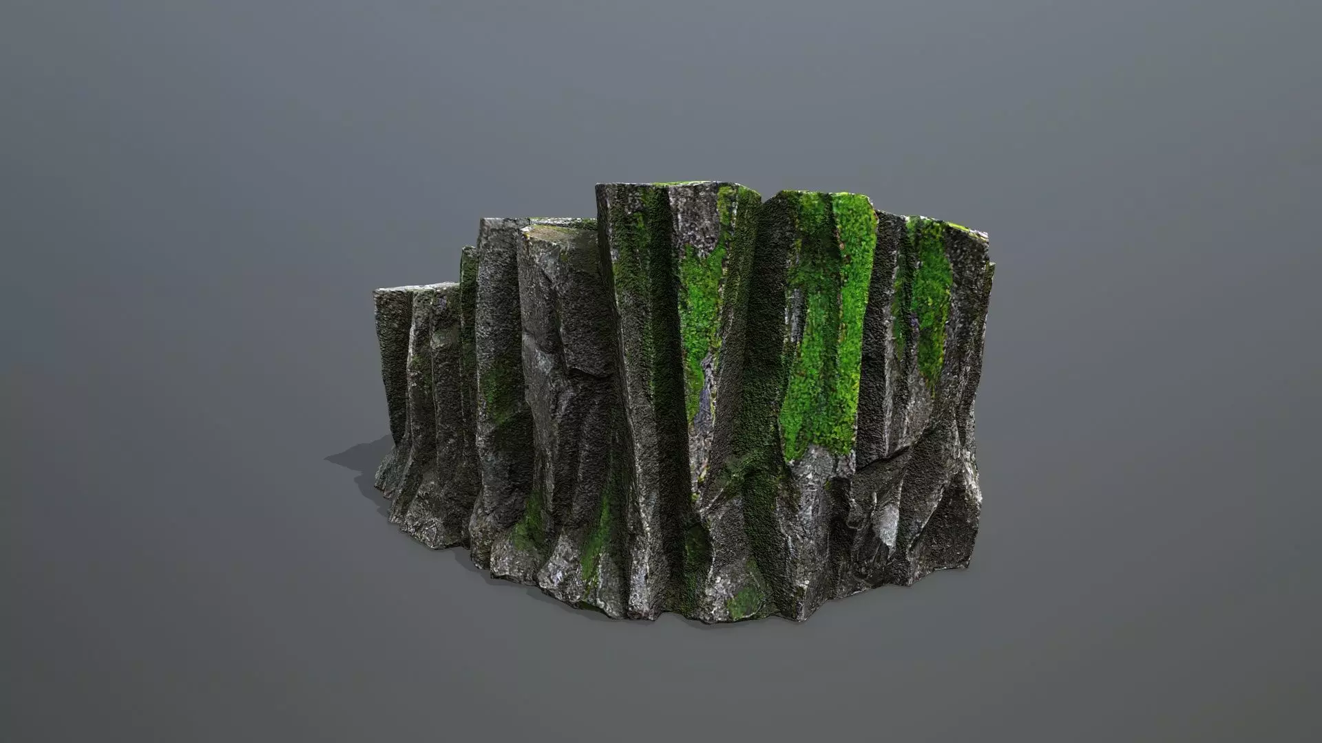 mossy rocks Low-poly 3D model_5