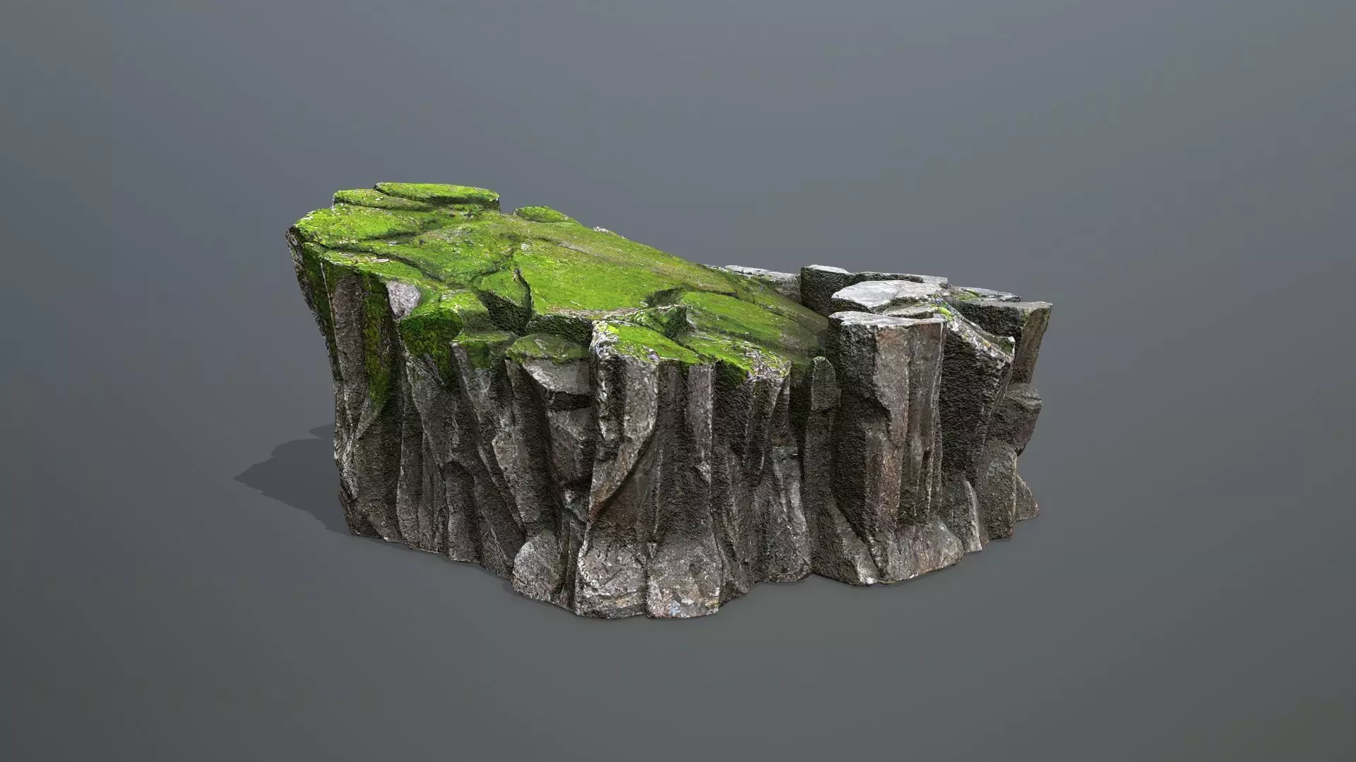 mossy rocks Low-poly 3D model_7