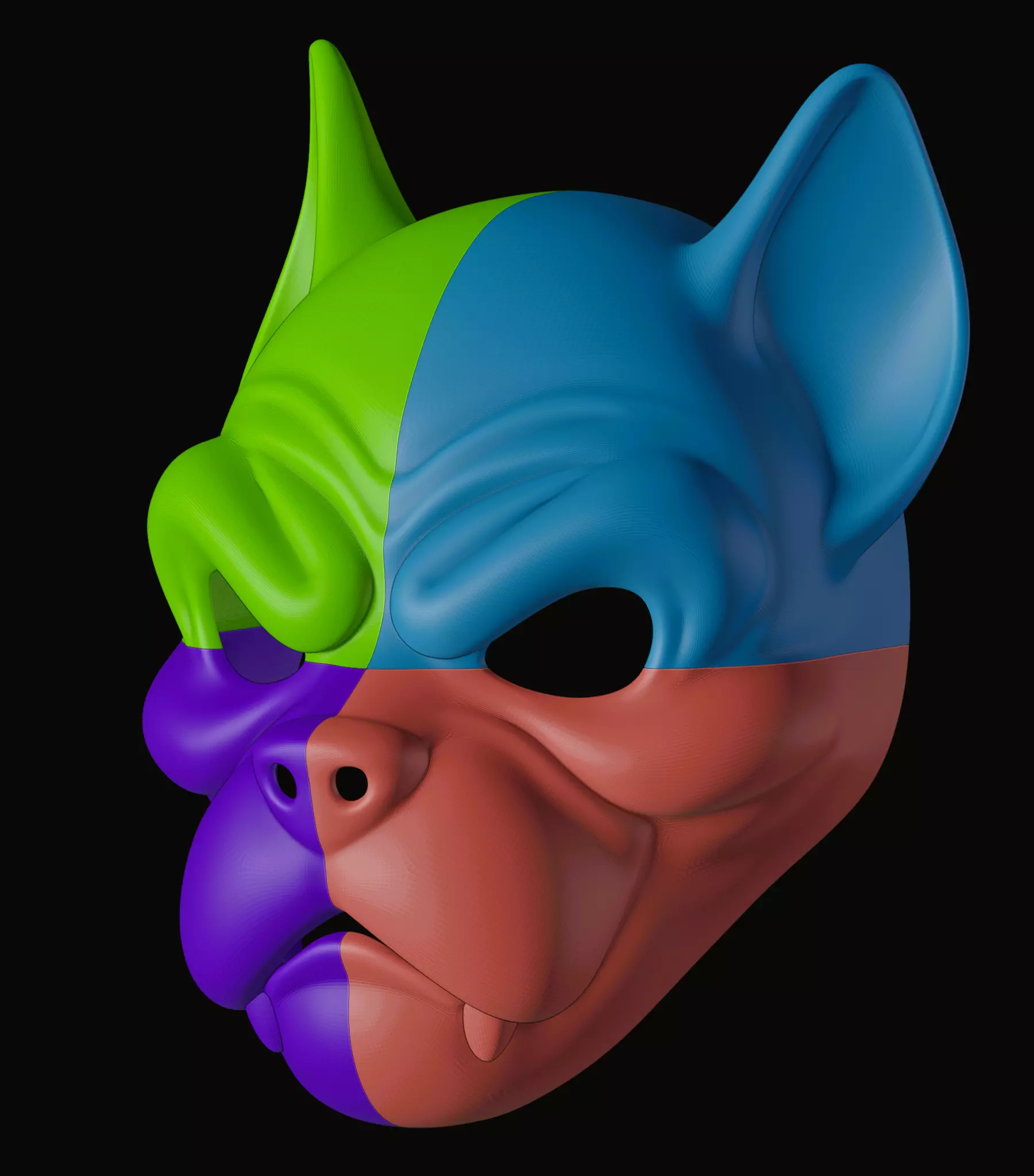 Dog Mask 3D print model_16