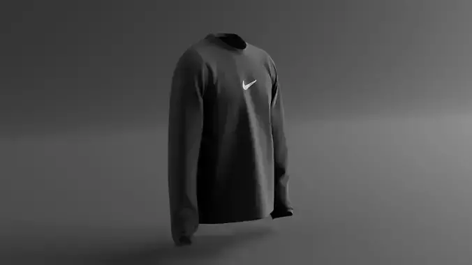Black white Male Sweatshirt Low-poly 3D model