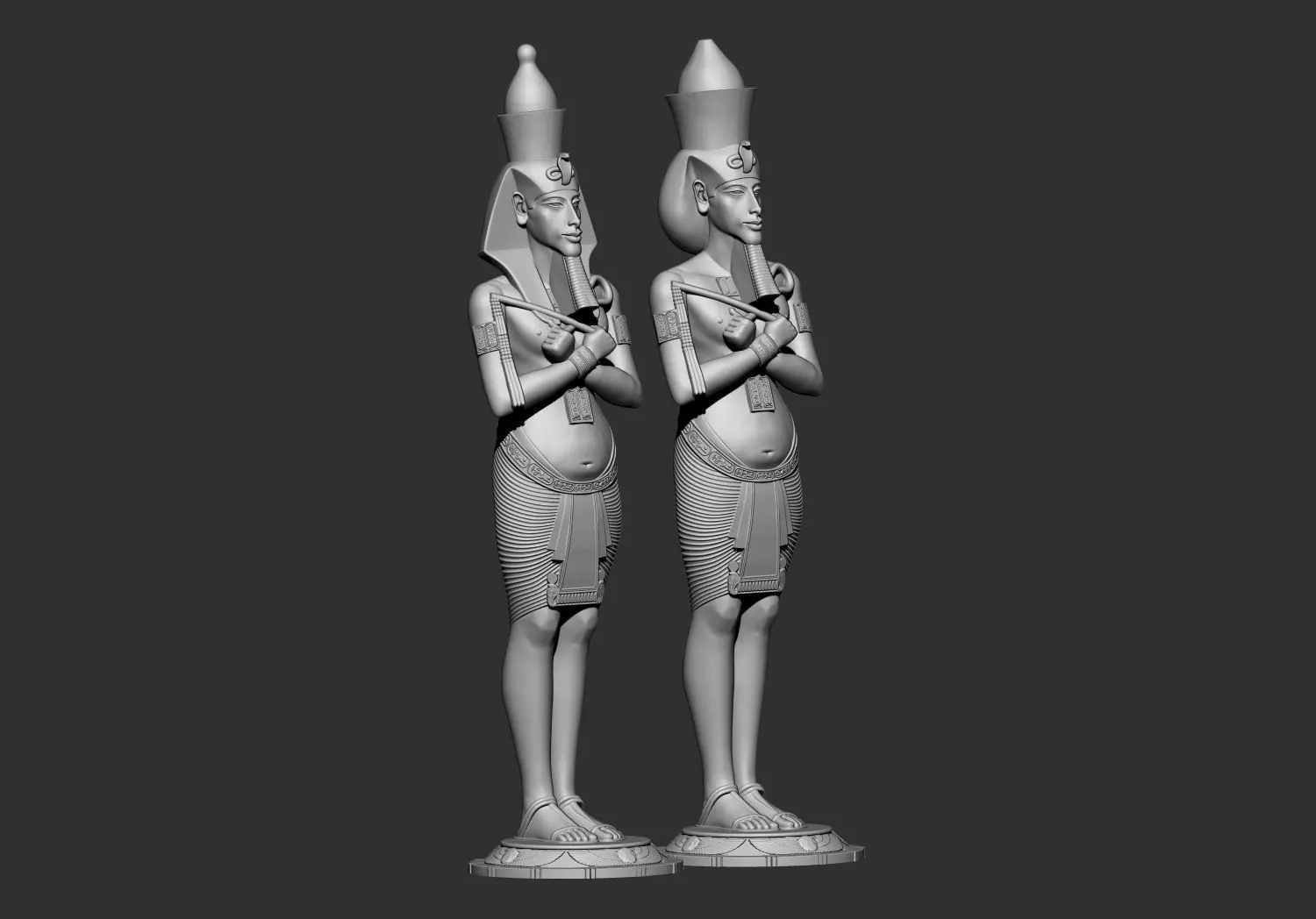 Egyptian Pharaoh King Akhenaten 3D Printable Model 3D print model_1