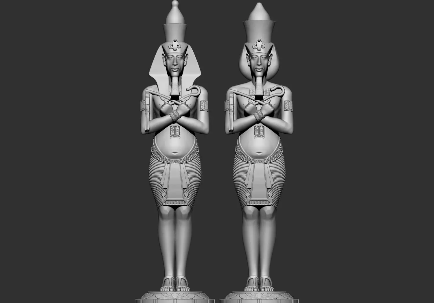 Egyptian Pharaoh King Akhenaten 3D Printable Model 3D print model_2