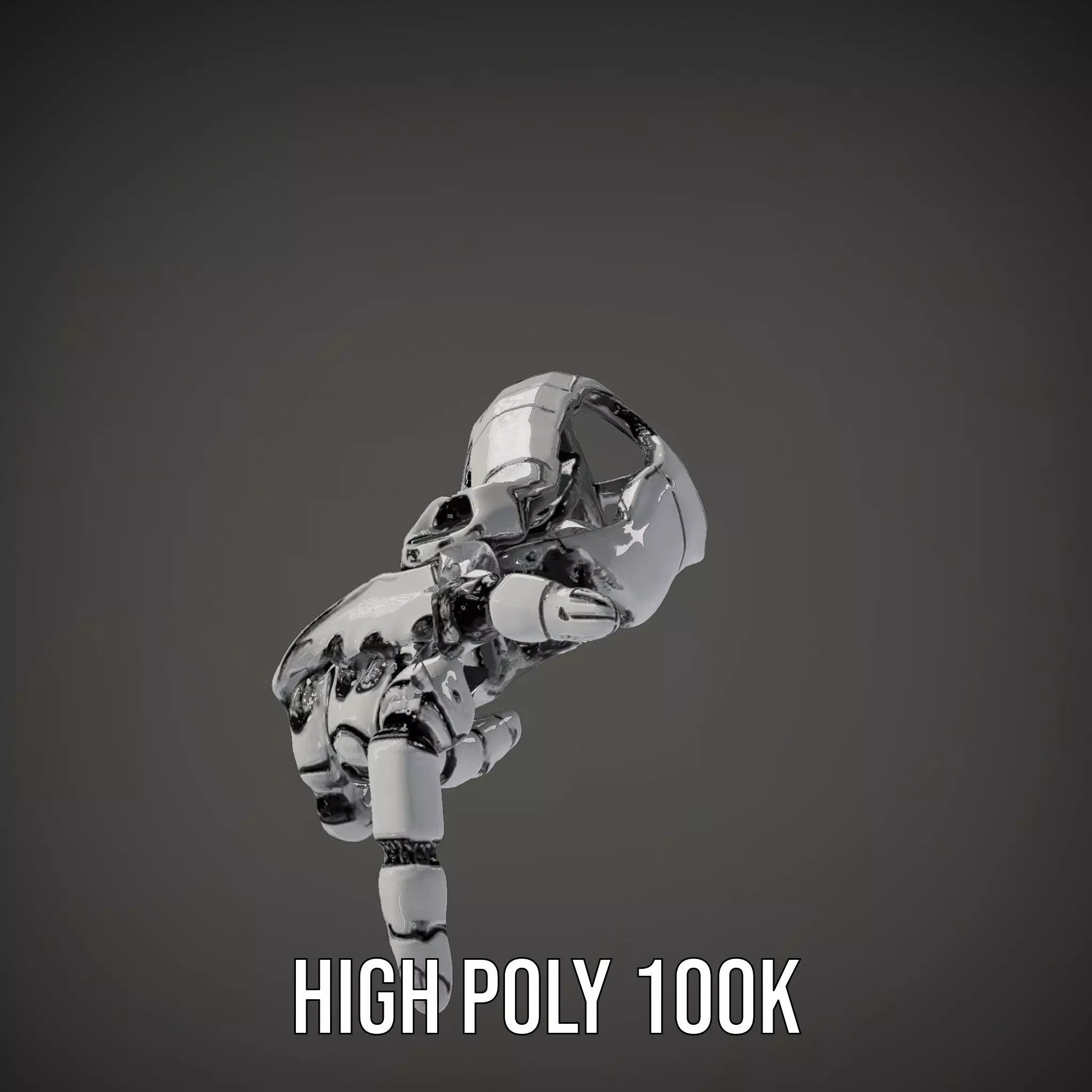 Futuristic Robotic Hand Model Pack Low-poly 3D model_33