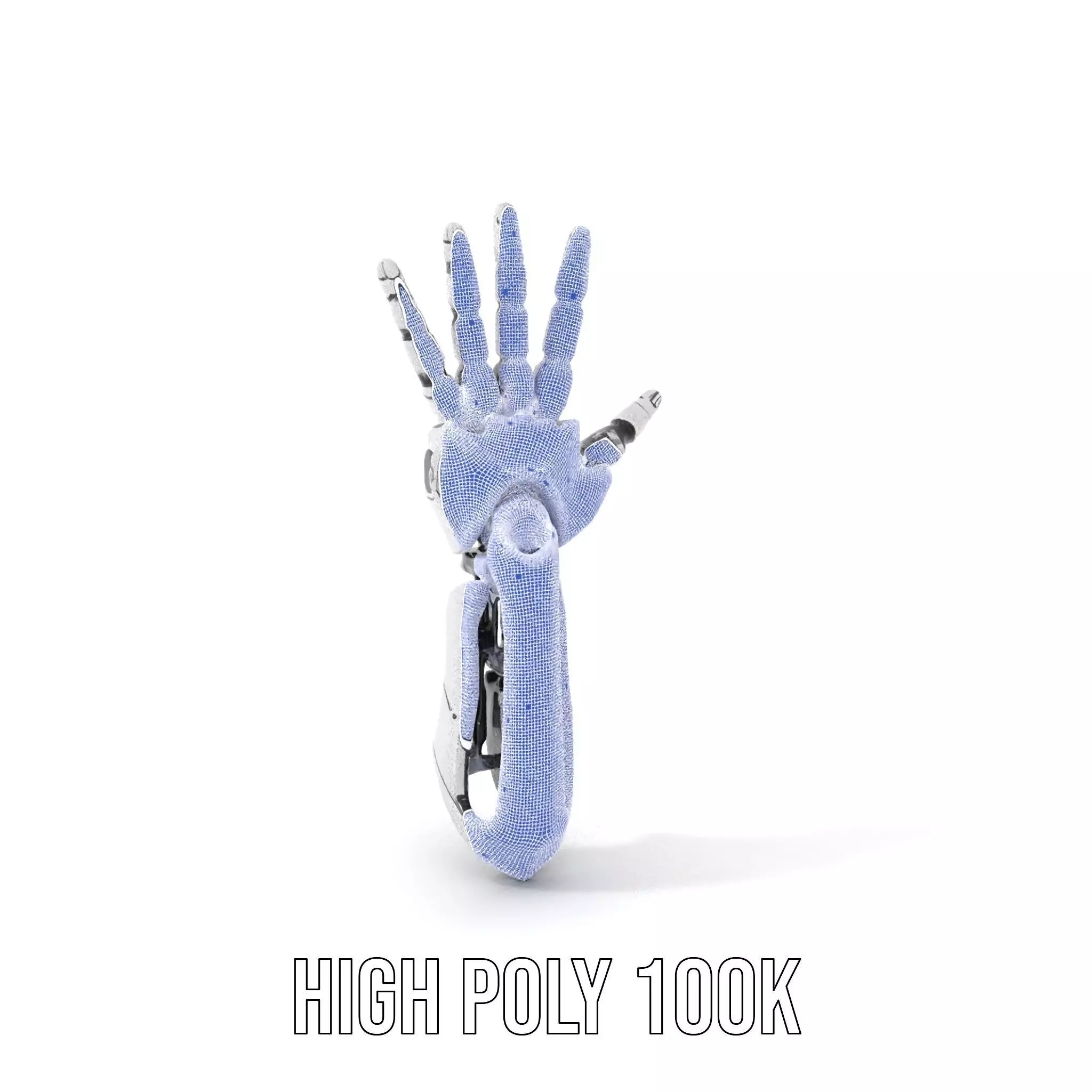Futuristic Robotic Hand Model Pack Low-poly 3D model_4