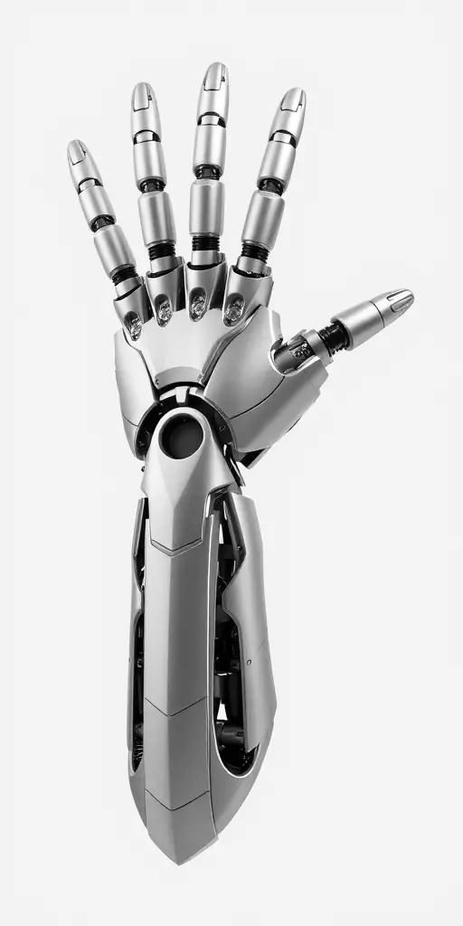 Futuristic Robotic Hand Model Pack Low-poly 3D model_2