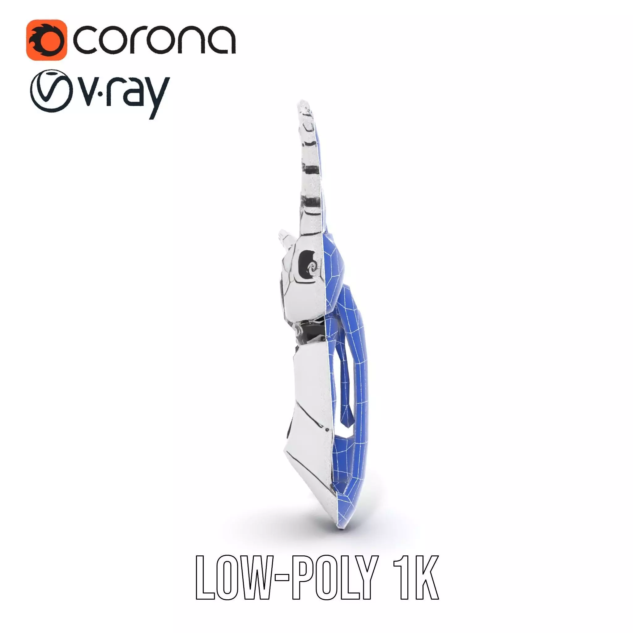 Futuristic Robotic Hand Model Pack Low-poly 3D model_31