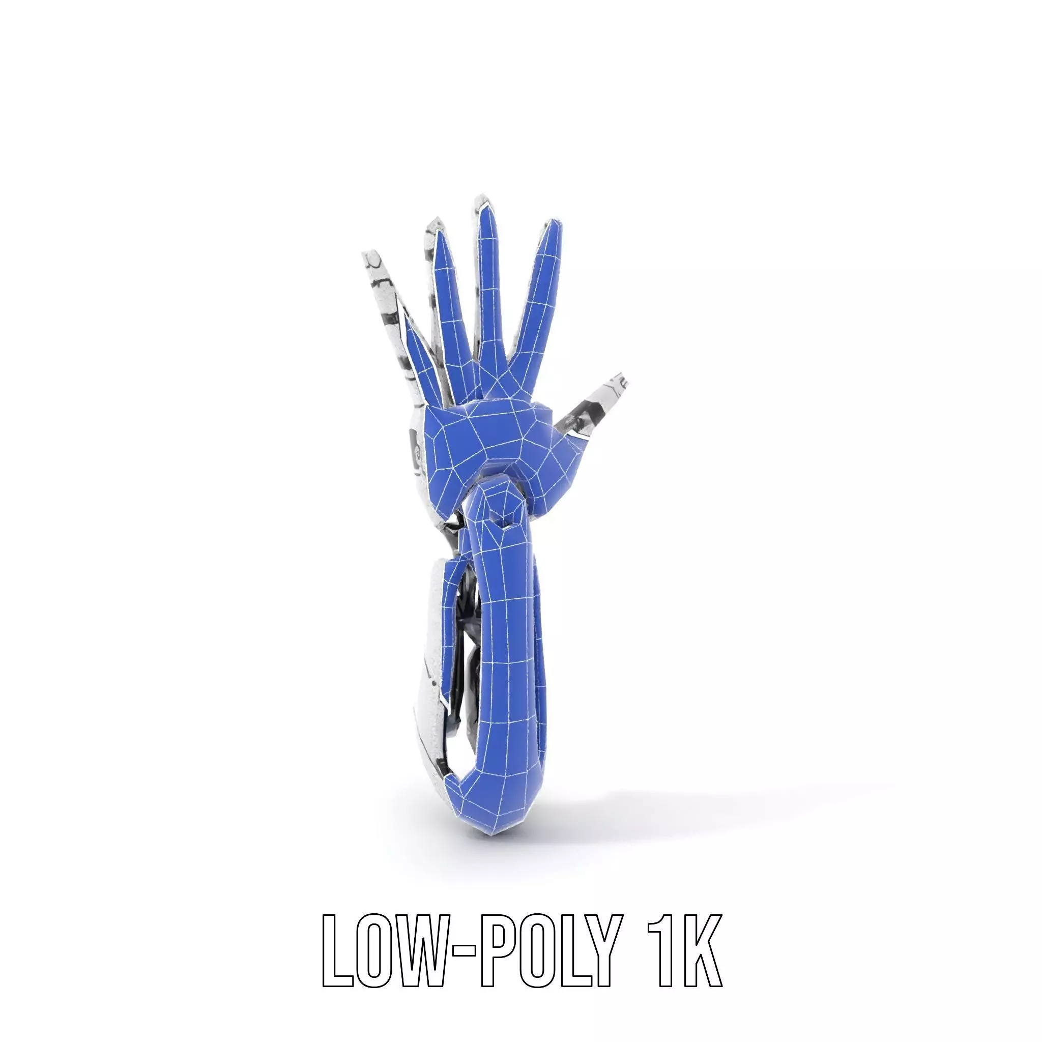 Futuristic Robotic Hand Model Pack Low-poly 3D model_25