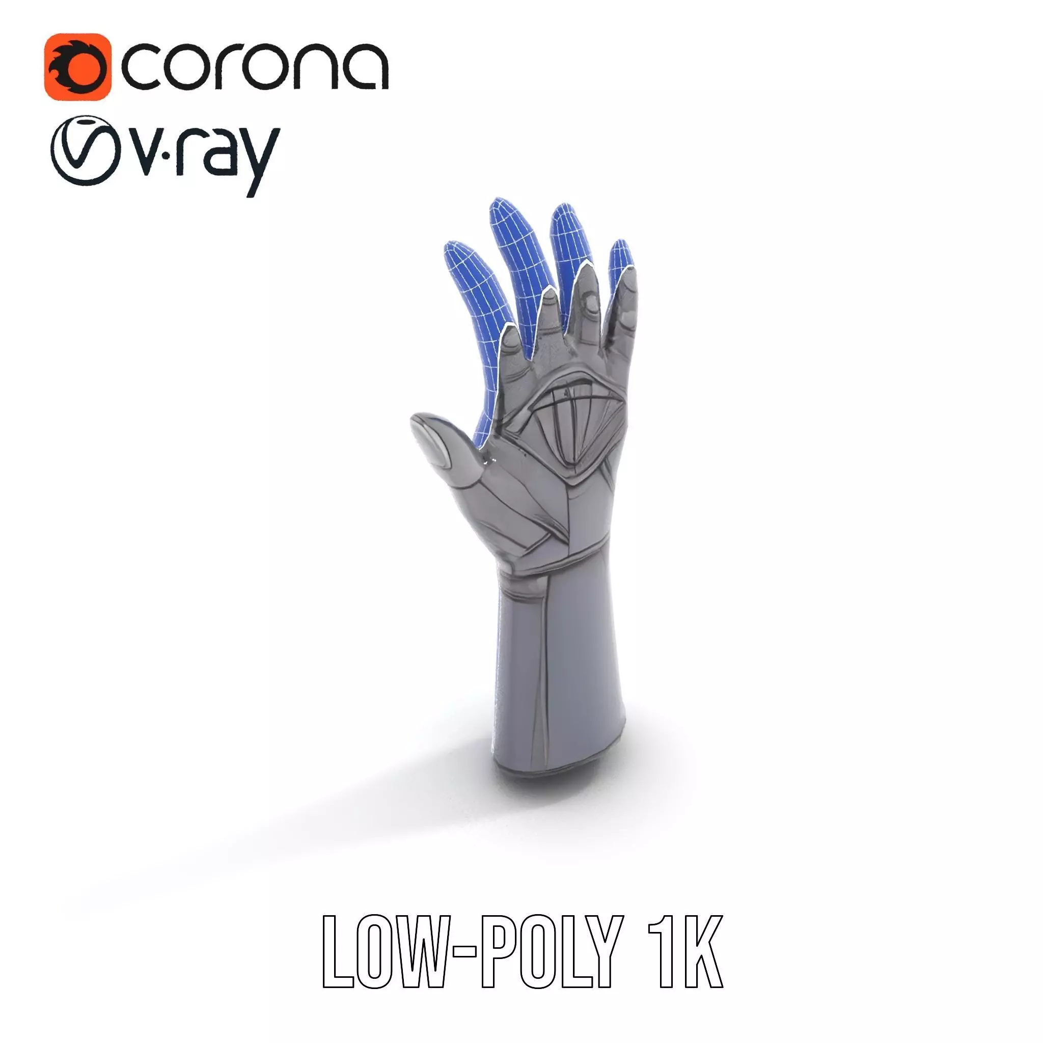 Futuristic Armor Glove Model Pack Low-poly 3D model_23
