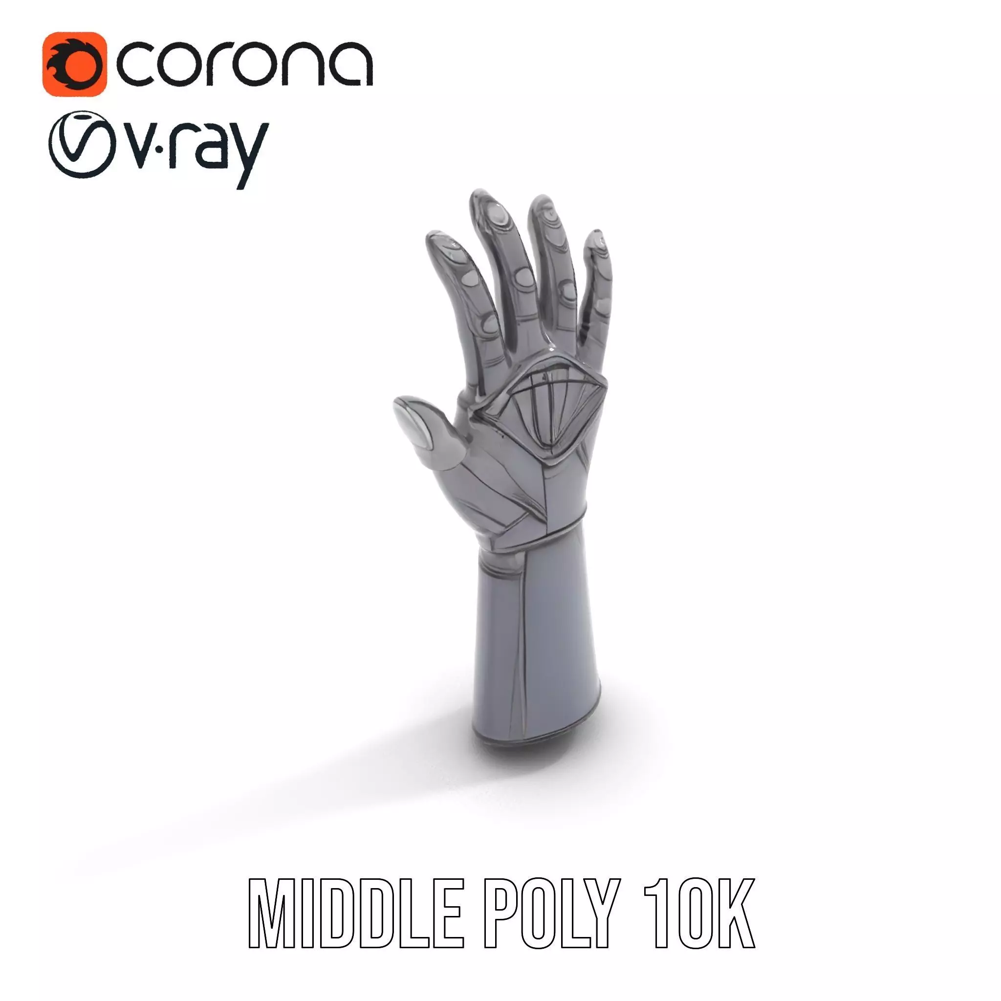 Futuristic Armor Glove Model Pack Low-poly 3D model_22