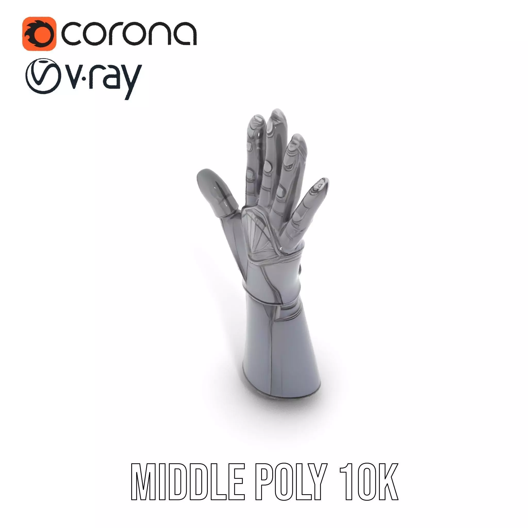 Futuristic Armor Glove Model Pack Low-poly 3D model_16