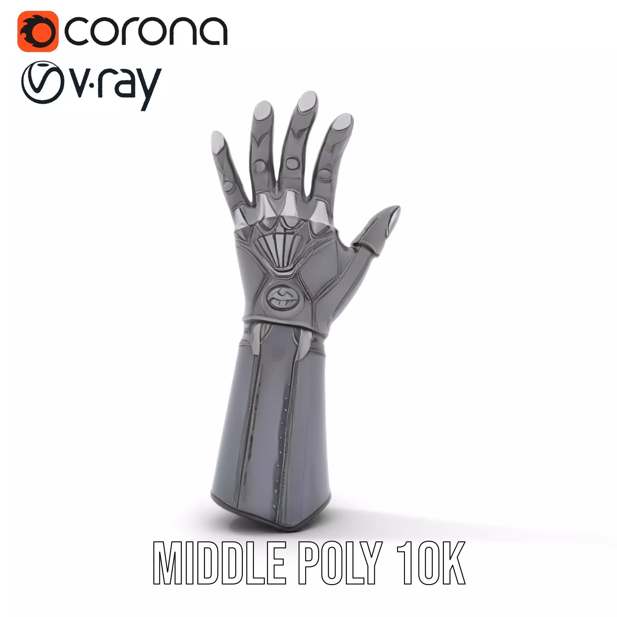 Futuristic Armor Glove Model Pack Low-poly 3D model_7