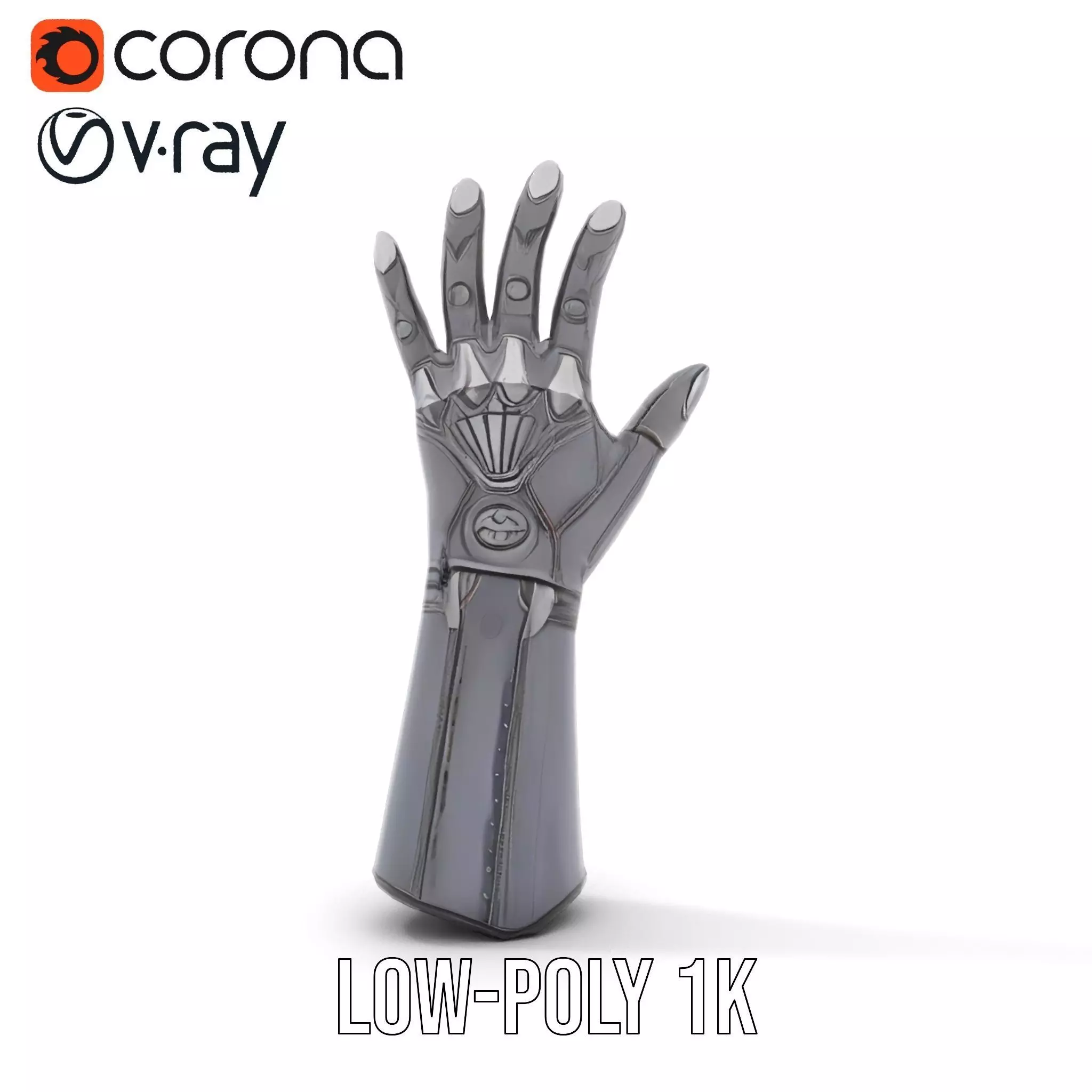 Futuristic Armor Glove Model Pack Low-poly 3D model_31
