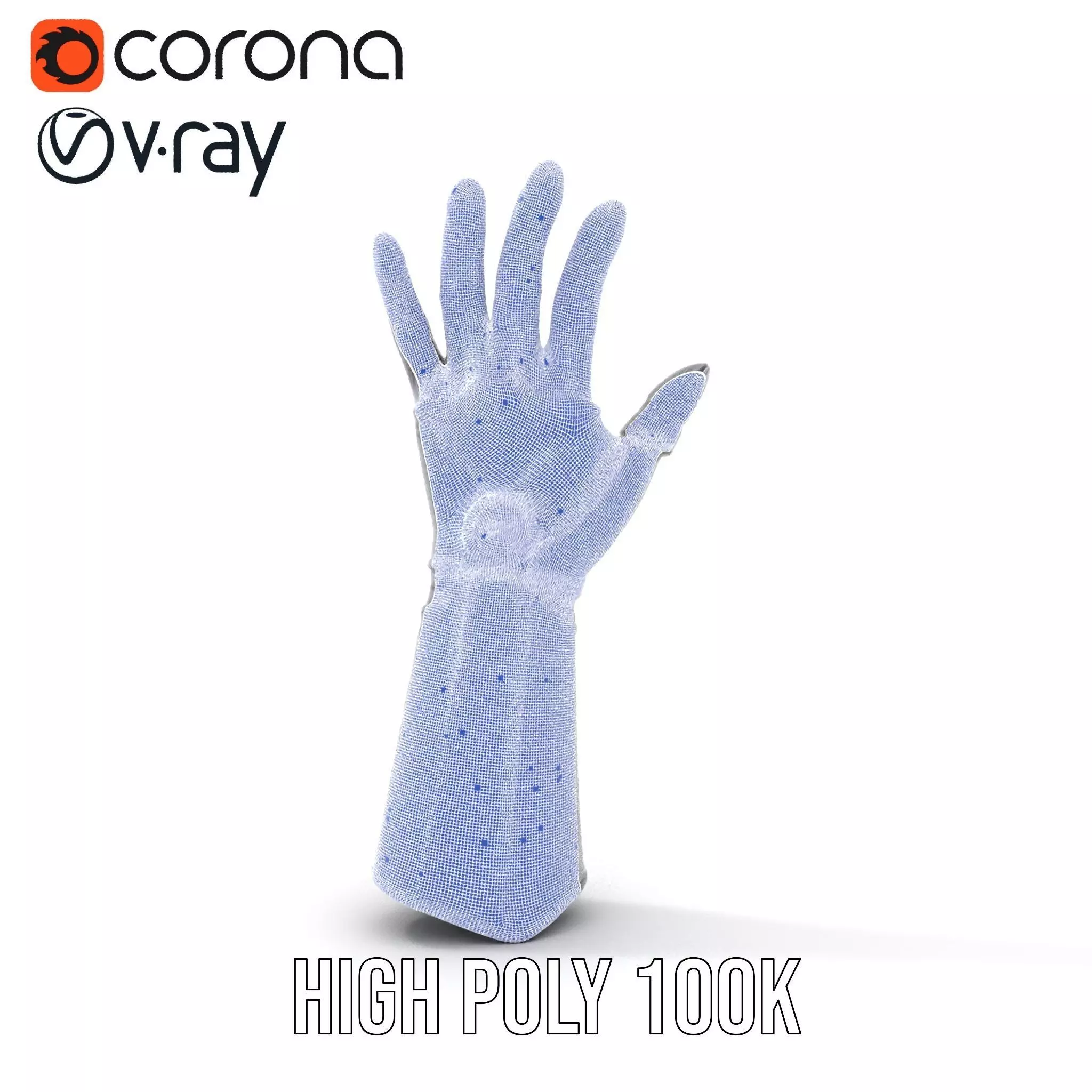 Futuristic Armor Glove Model Pack Low-poly 3D model_33