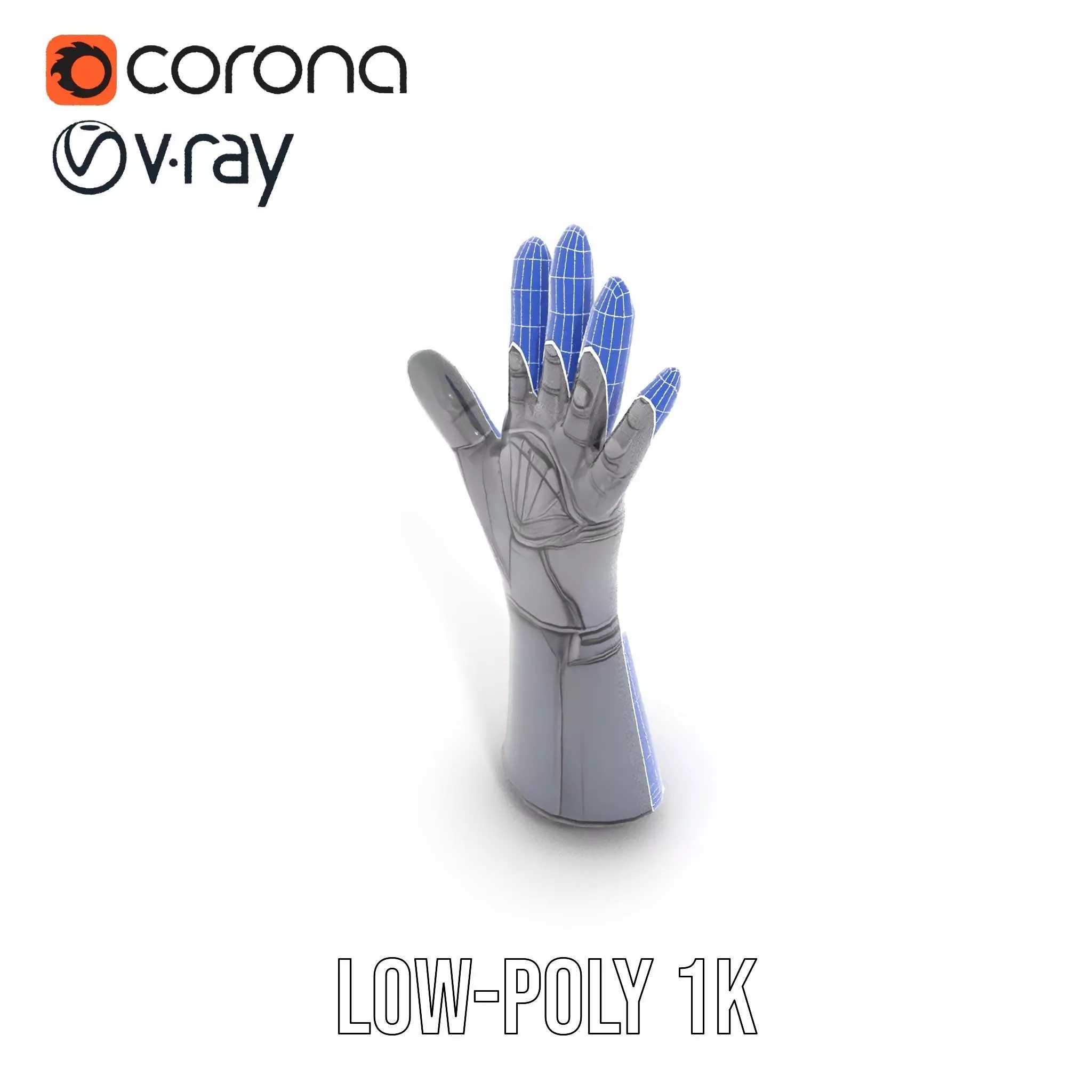 Futuristic Armor Glove Model Pack Low-poly 3D model_14