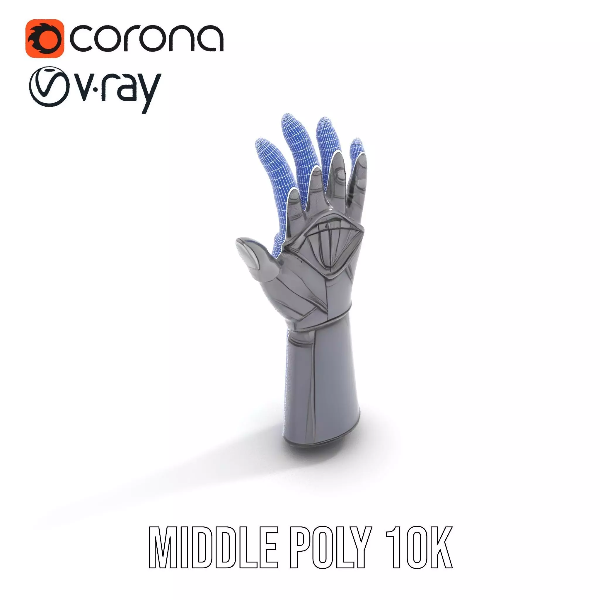 Futuristic Armor Glove Model Pack Low-poly 3D model_10