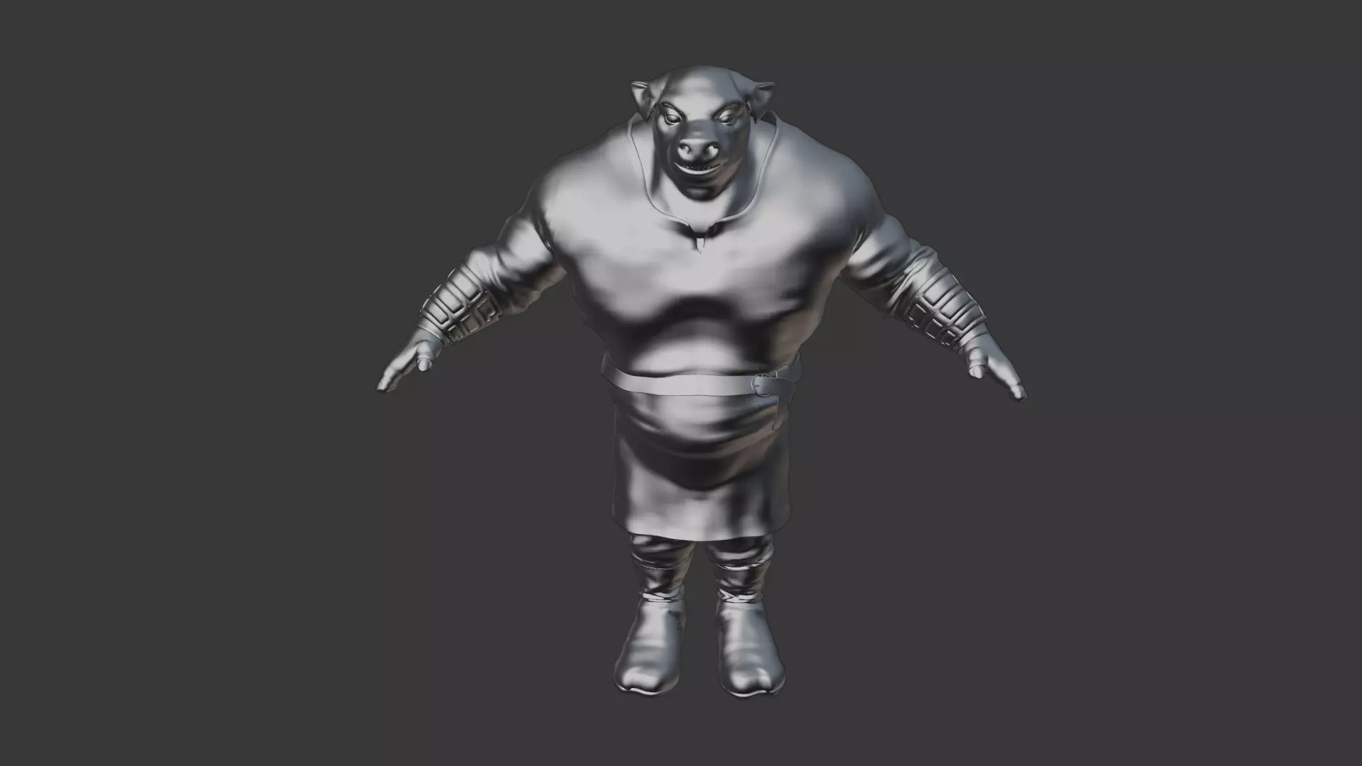 Pig Fantasy Character Low-poly 3D model_11