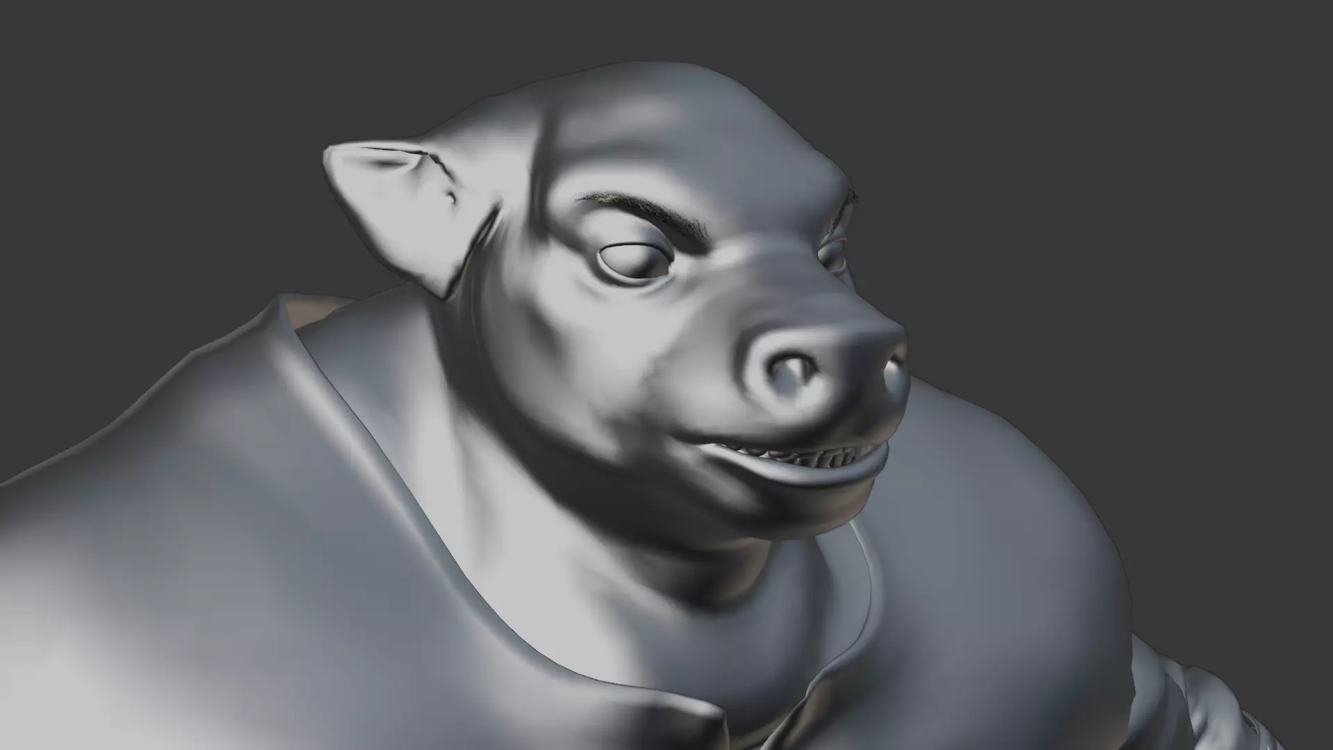 Pig Fantasy Character Low-poly 3D model_14