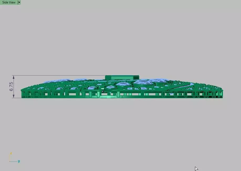 Round Diamond Brooch 3D print model_2