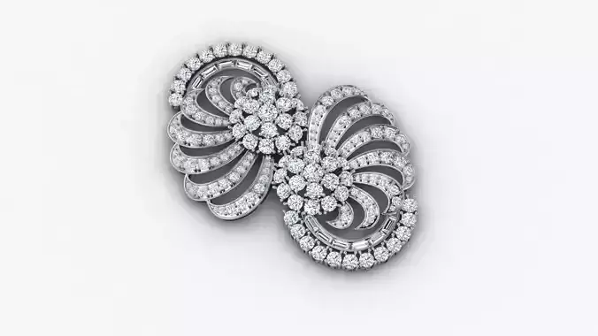 Diamond-Encrusted Brooch
