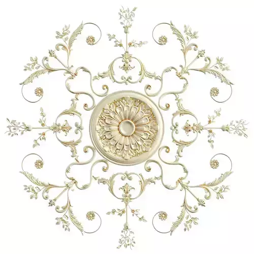 Ceiling Rosette Medallion Neoclassical 3D Model High Detail 3D model