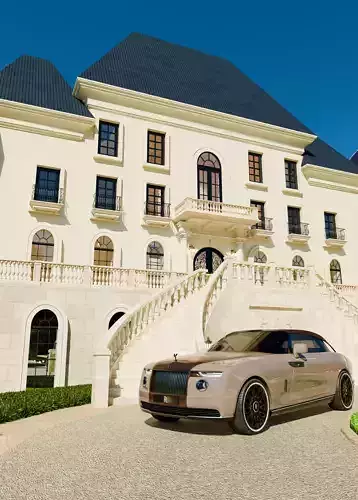 Les Cedres mansion - france 3d model 3D model 4