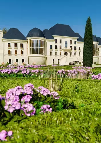Les Cedres mansion - france 3d model 3D model 5
