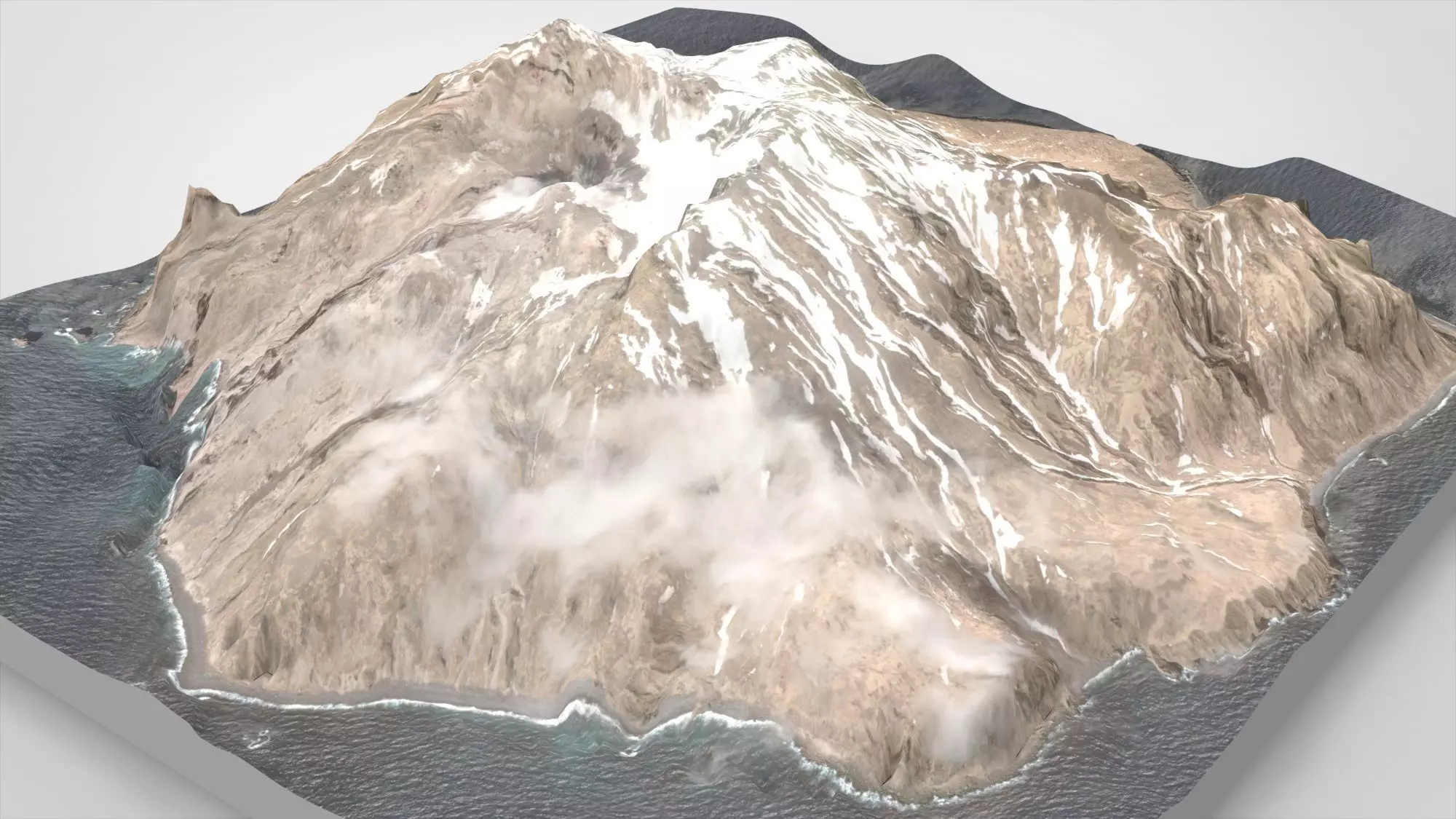 Island Chirinkotan Greater Kuril Islands 3D model_4