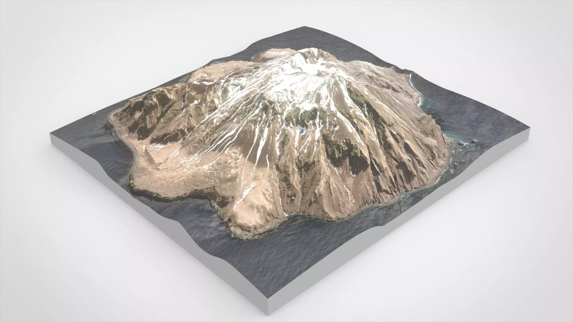 Island Chirinkotan Greater Kuril Islands 3D model_7